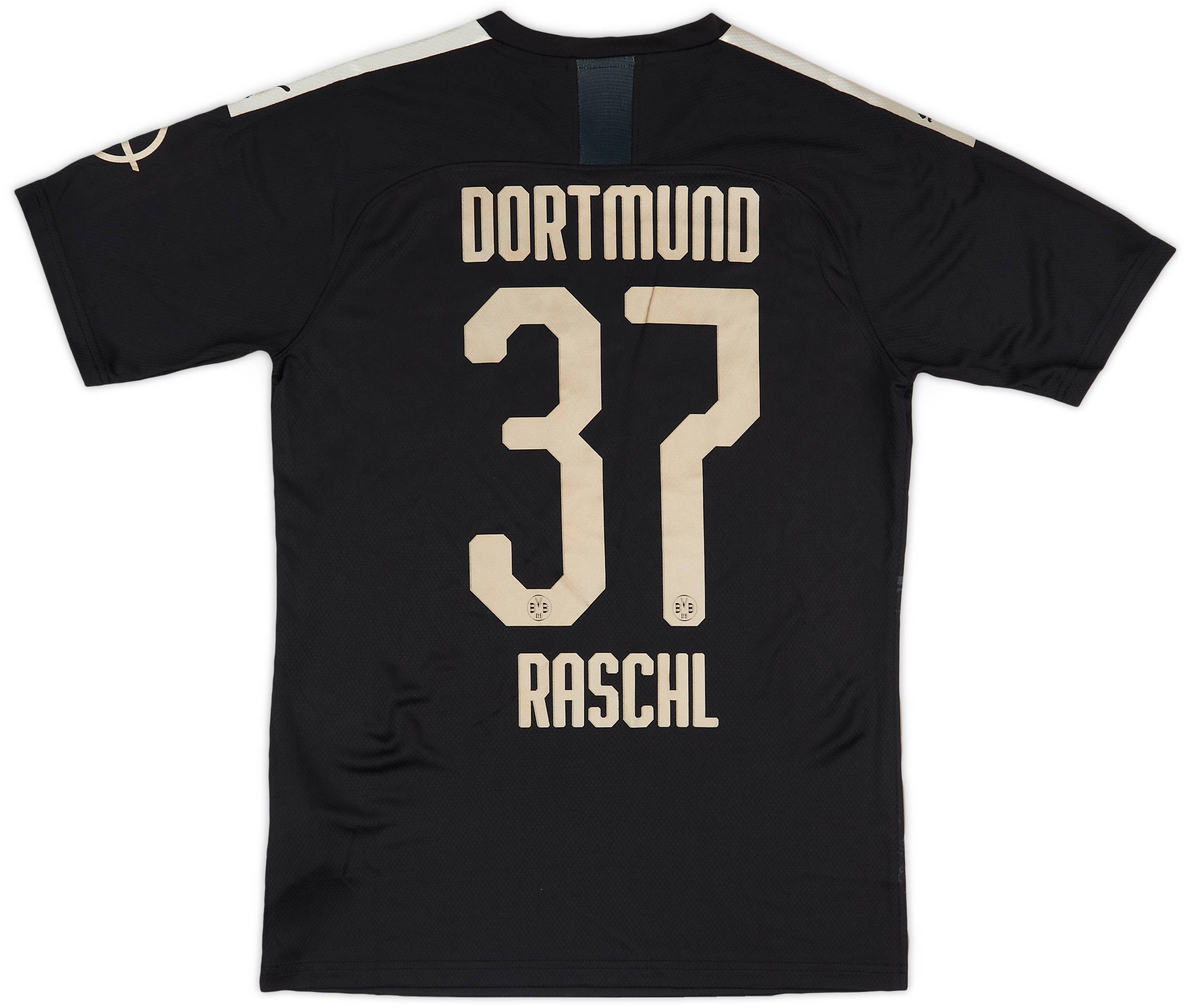 2019-20 Borussia Dortmund Player Issue Away Shirt Raschl #37