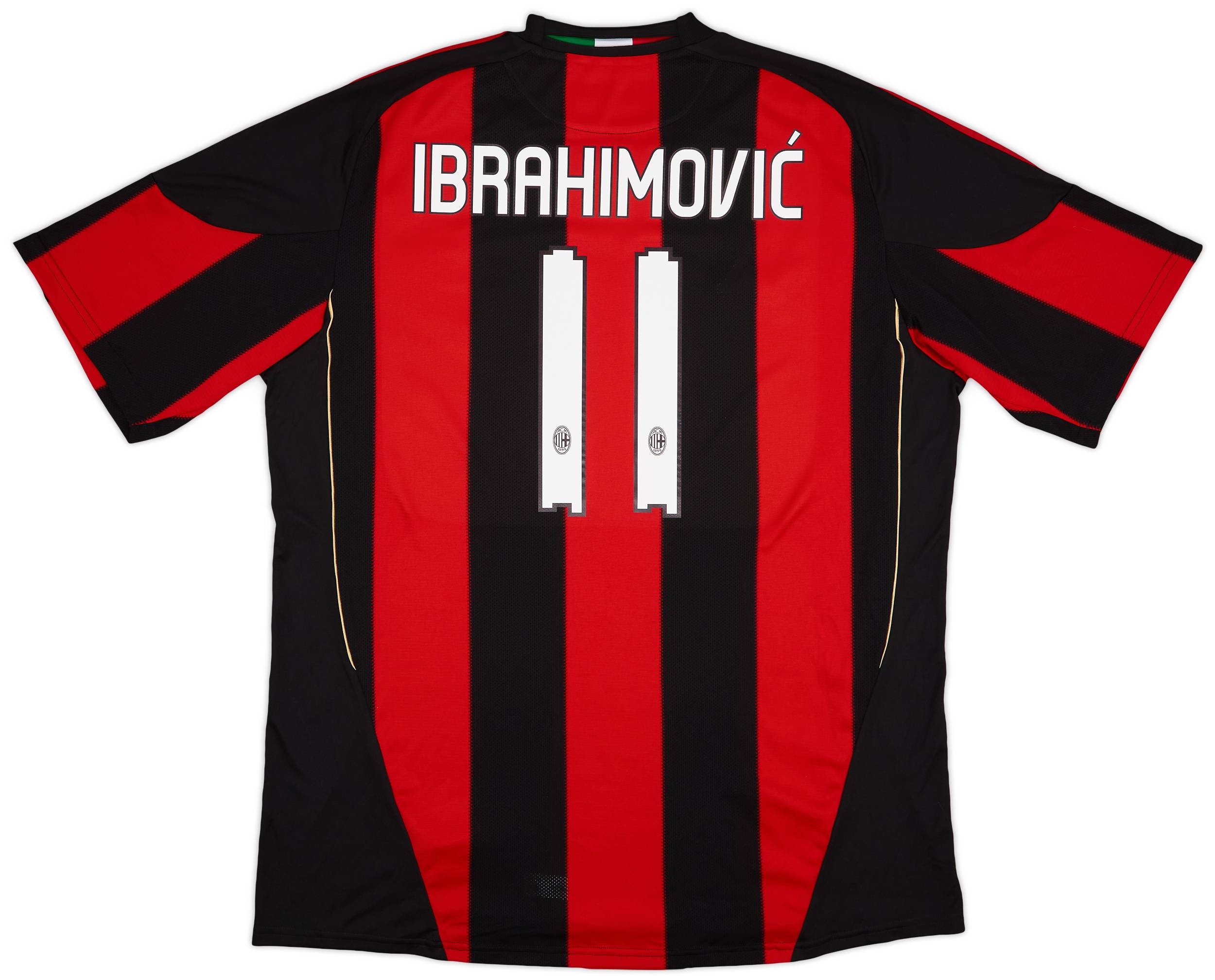 2010-11 AC Milan Home Shirt Ibrahimovic #11 (XXL)