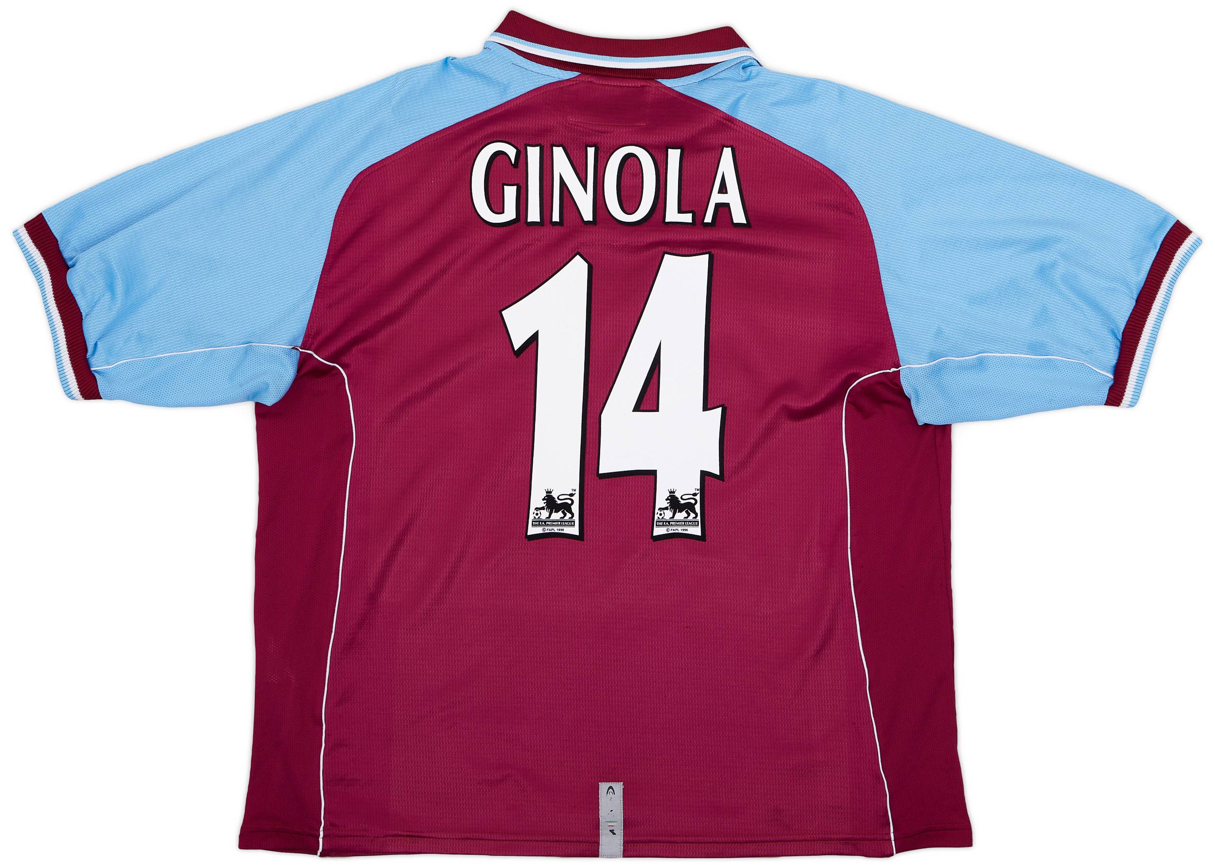 2000-01 Aston Villa Home Shirt Ginola #14 - 8/10 - (XL)