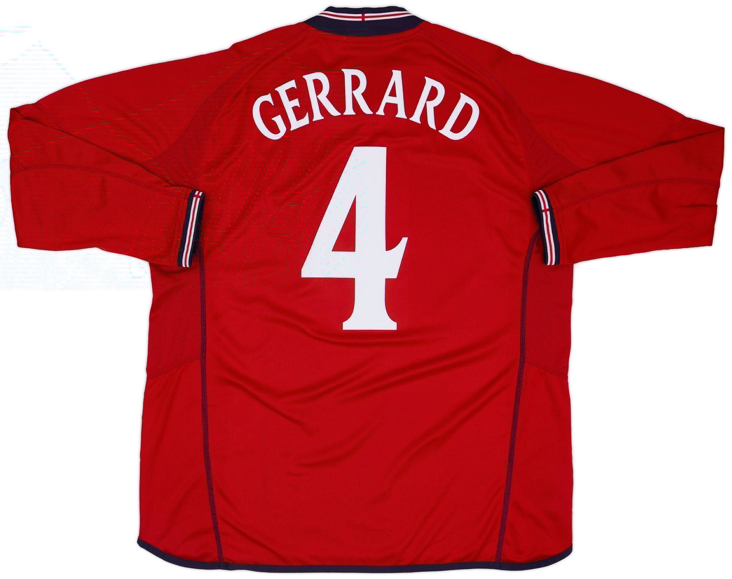 豊富なギフト Away England 2002-04 L/S (L) - 9/10 - #4 Gerrard Shirt ウェア