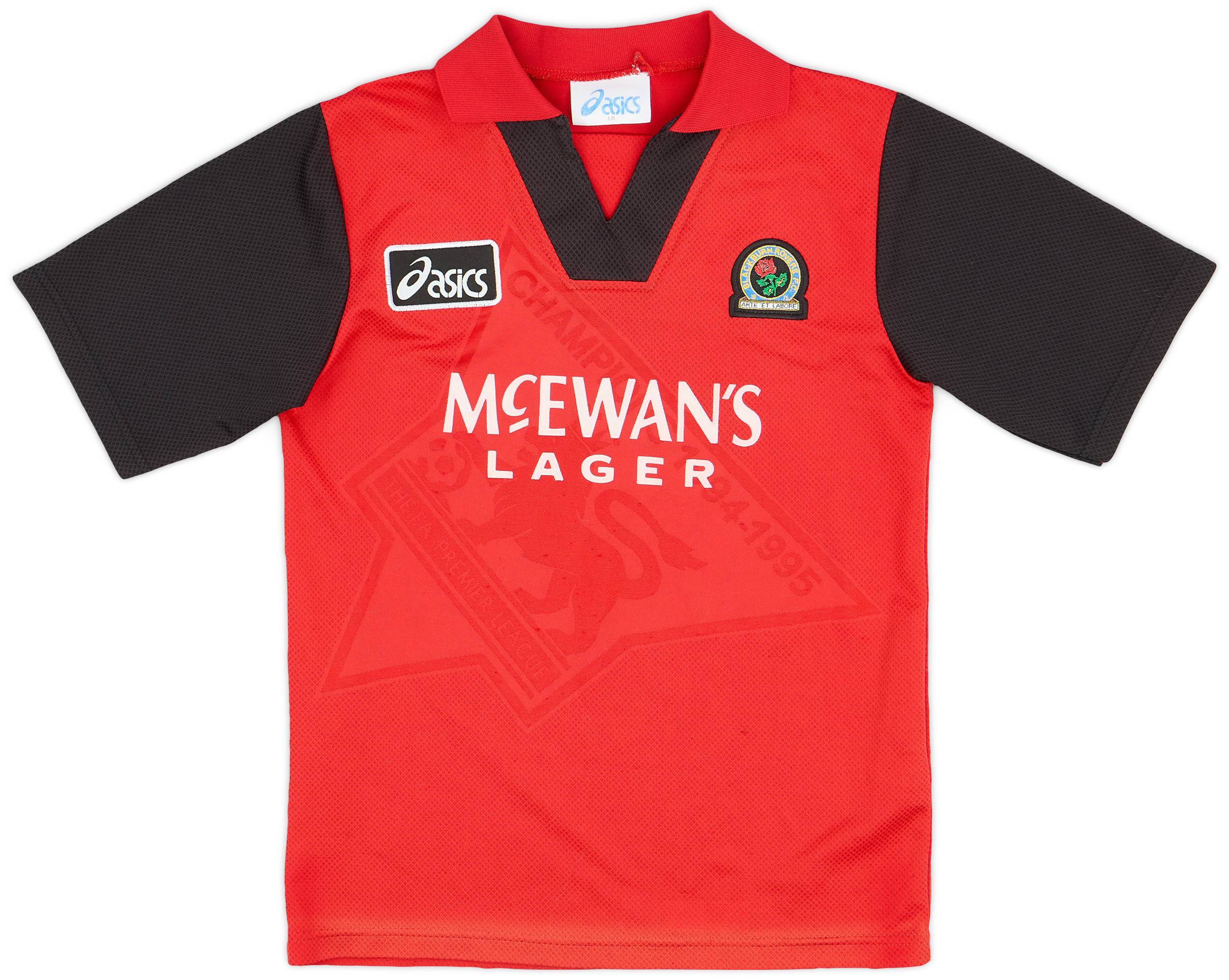 Blackburn Rovers F.C. シャツ 1995 Football shirt soccer Blackburn Rovers Home 1994/1995 Asics