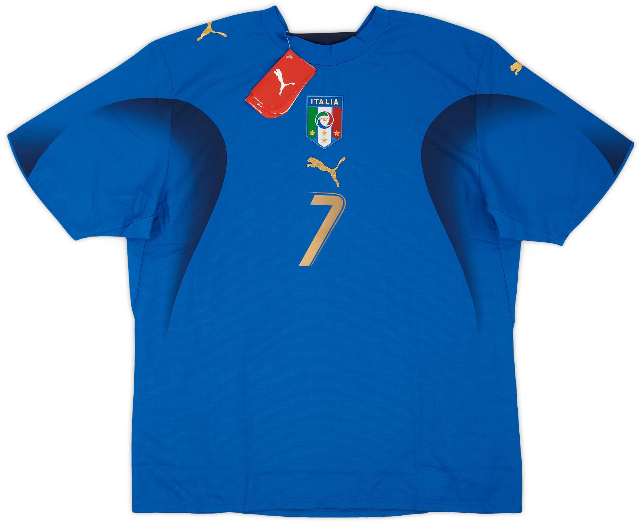 2006 Italy Away Jersey #7 Del Piero XL PUMA World Cup Winner