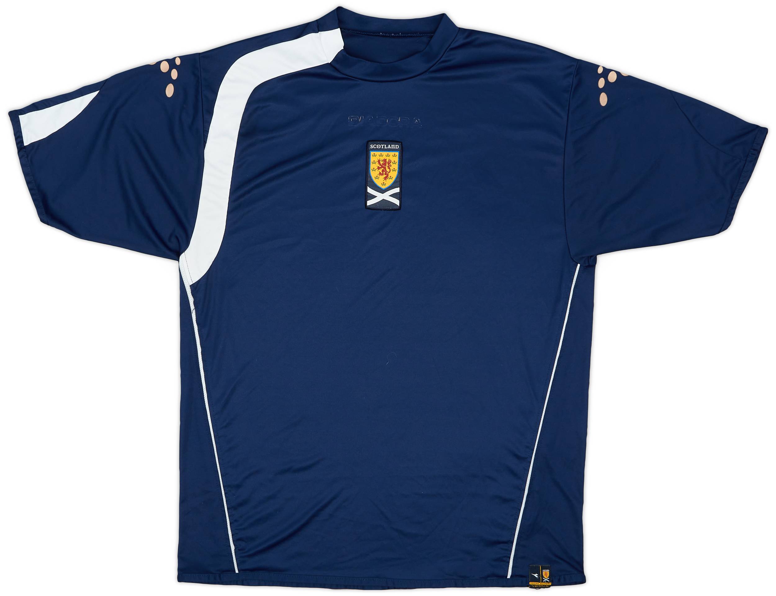 ウェア DIADORA Scotland 2004 2005 2006 2005-06 Scotland Home Shirt - 4/10 - (L)