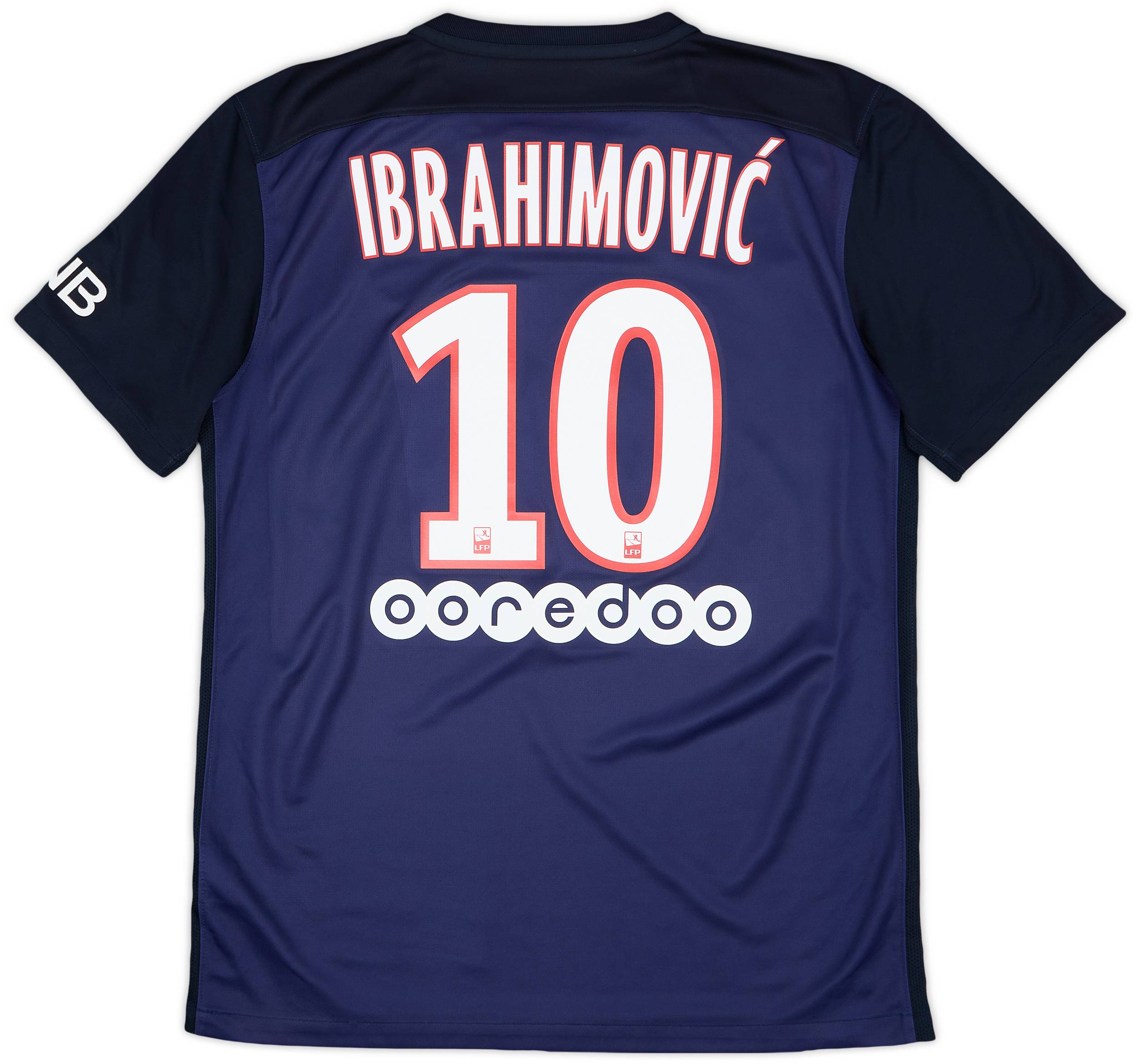 2014-15 Paris Saint-Germain Home Shirt Ibrahimovic #10 - 7/10 - (M)