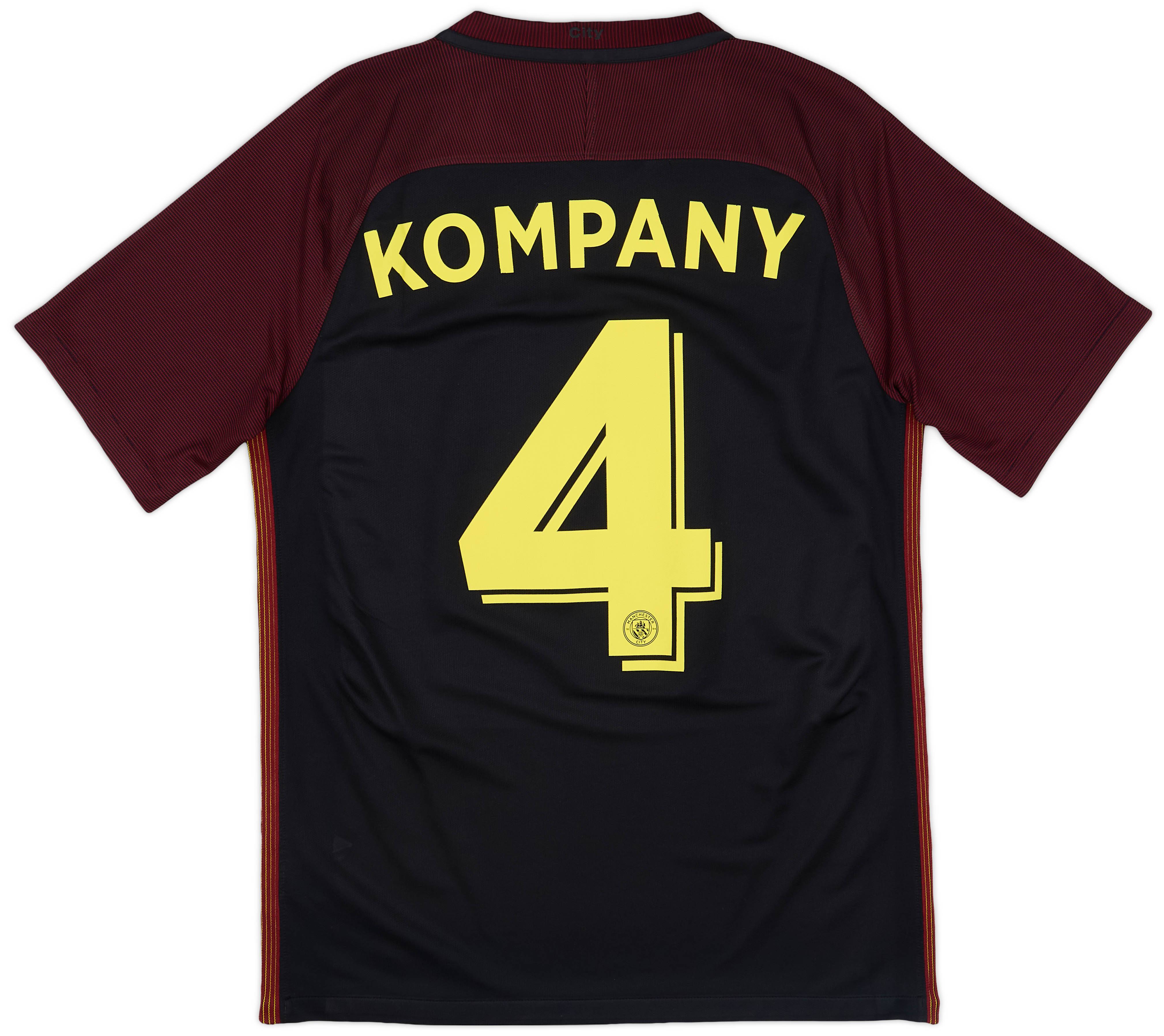 2016-17 Manchester City Away Shirt Kompany #4 - 9/10 - (S)