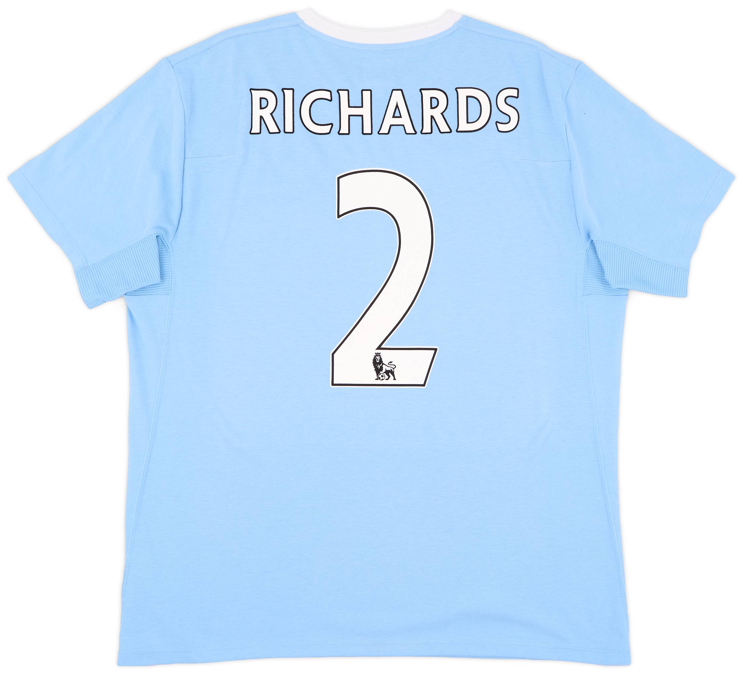 2009-10 Manchester City Home Shirt Richards #2 - 7/10 - (L)