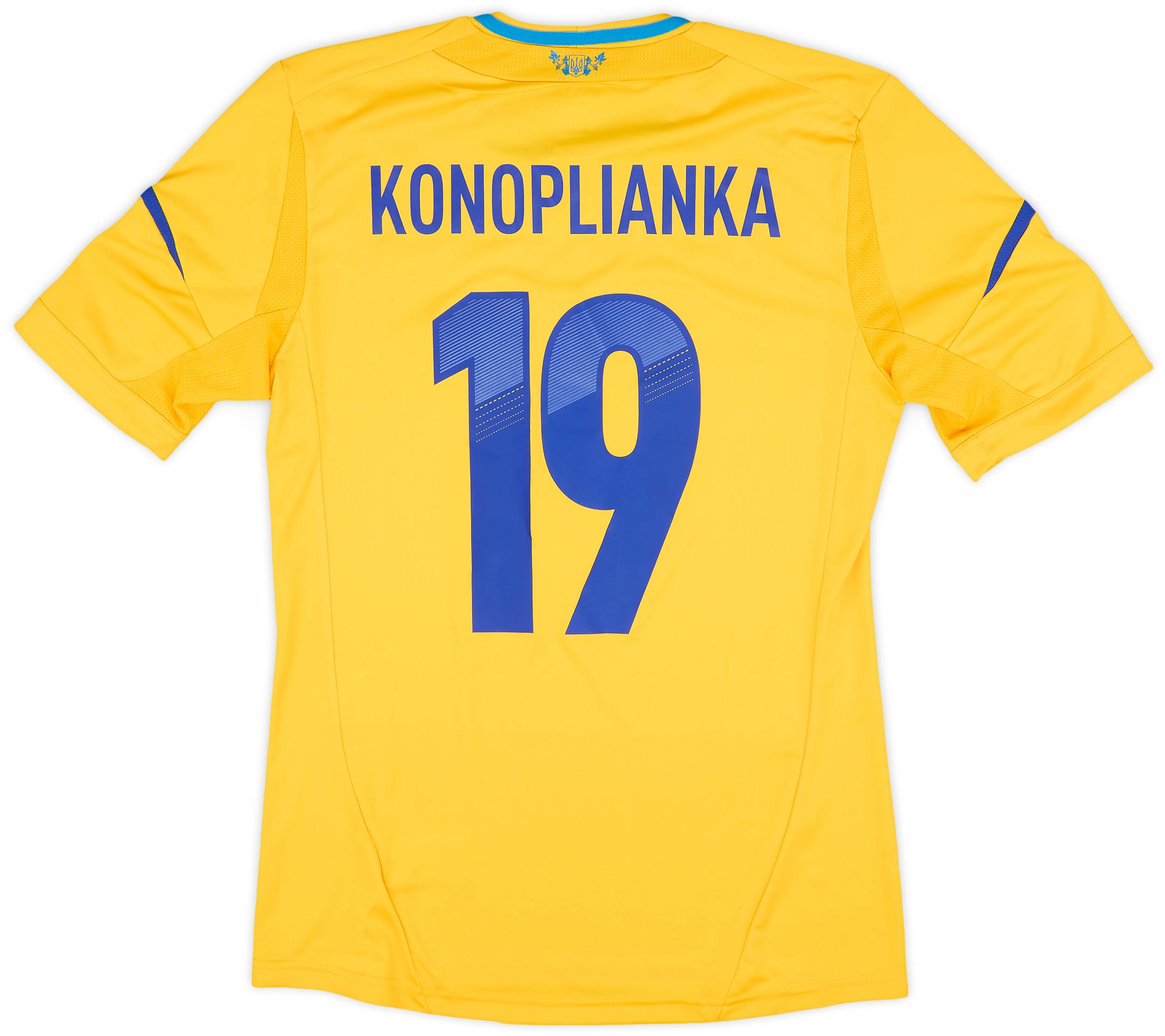 2011-13 Ukraine Player Issue Home Shirt Konoplianka #19 - 5/10 - (M)