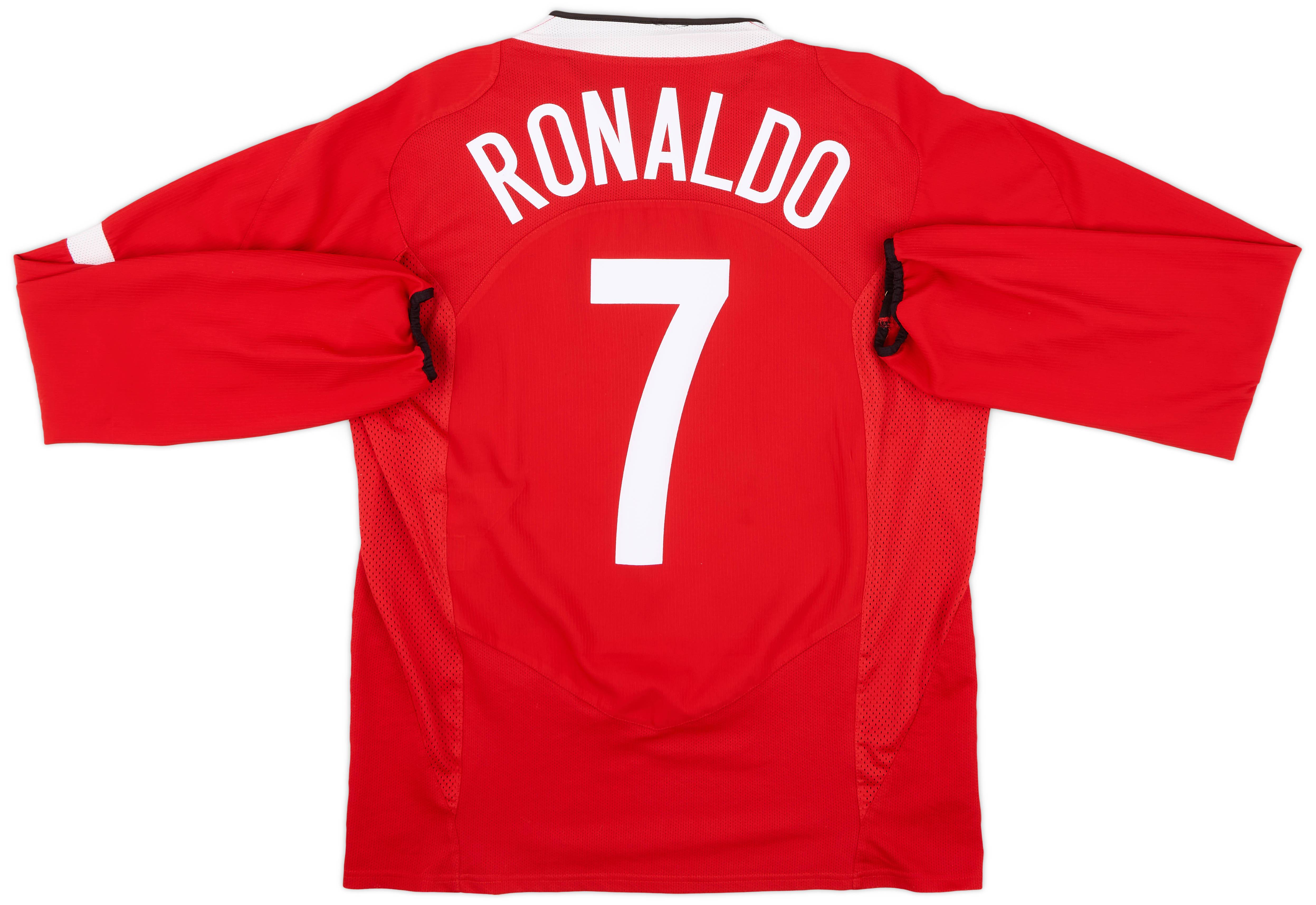ウェア Manchester Utd 2004 CL RONALDO 7 + Patch Ronaldo #7 Manchester United 2003/2004 Red Premium Retro
