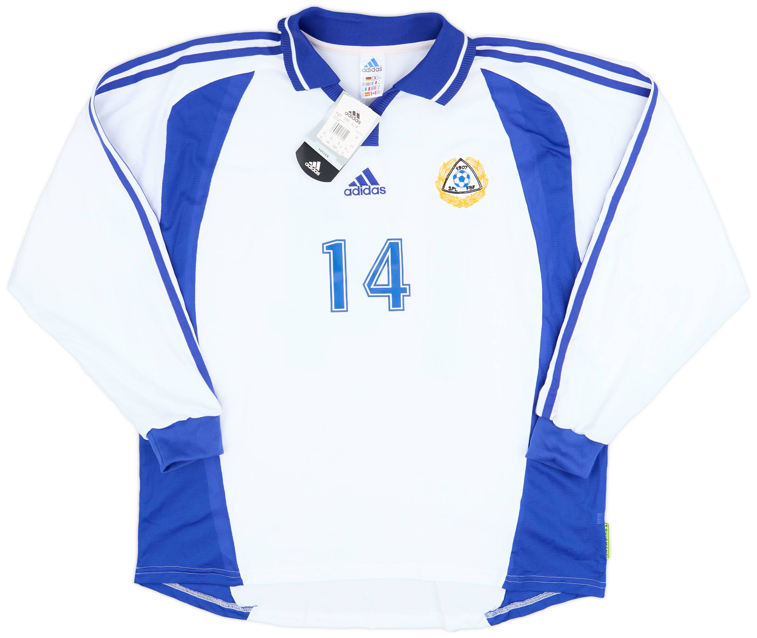 2000 02 Finland Player Issue Home L S Shirt 14 XL