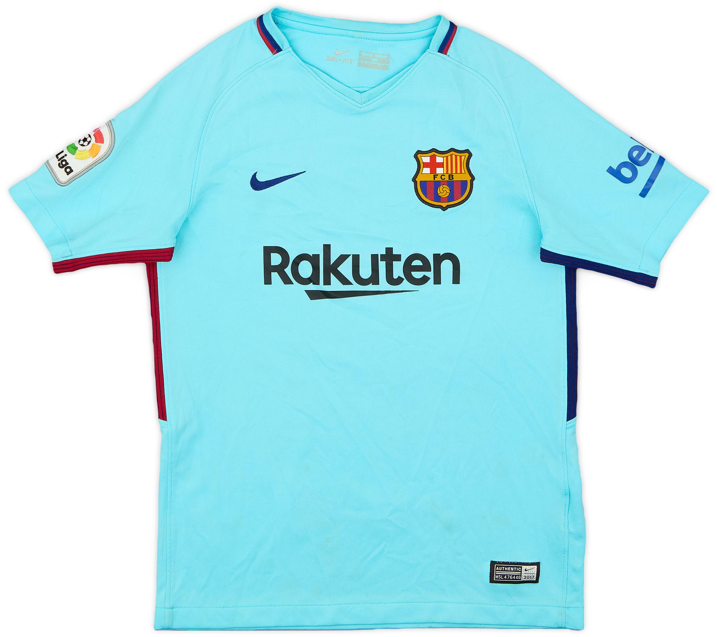 2017-18 Barcelona Away Shirt - 6/10 - (M.Boys)
