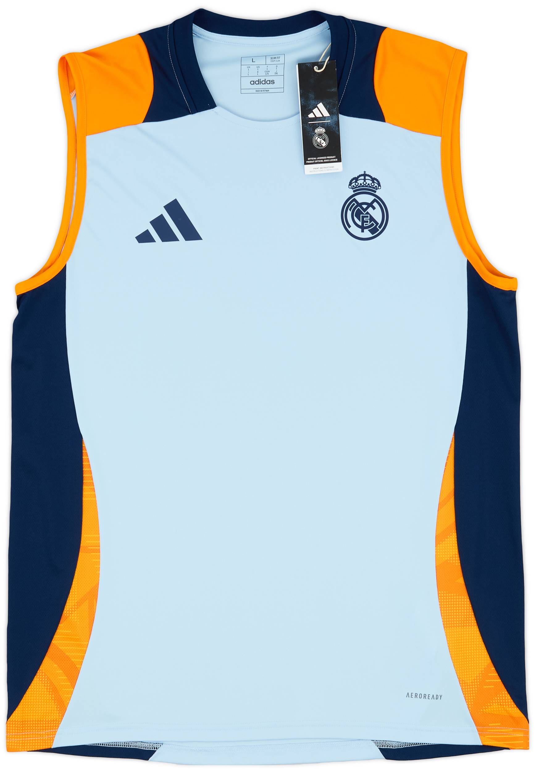 Real madrid training jersey sleeveless sales
