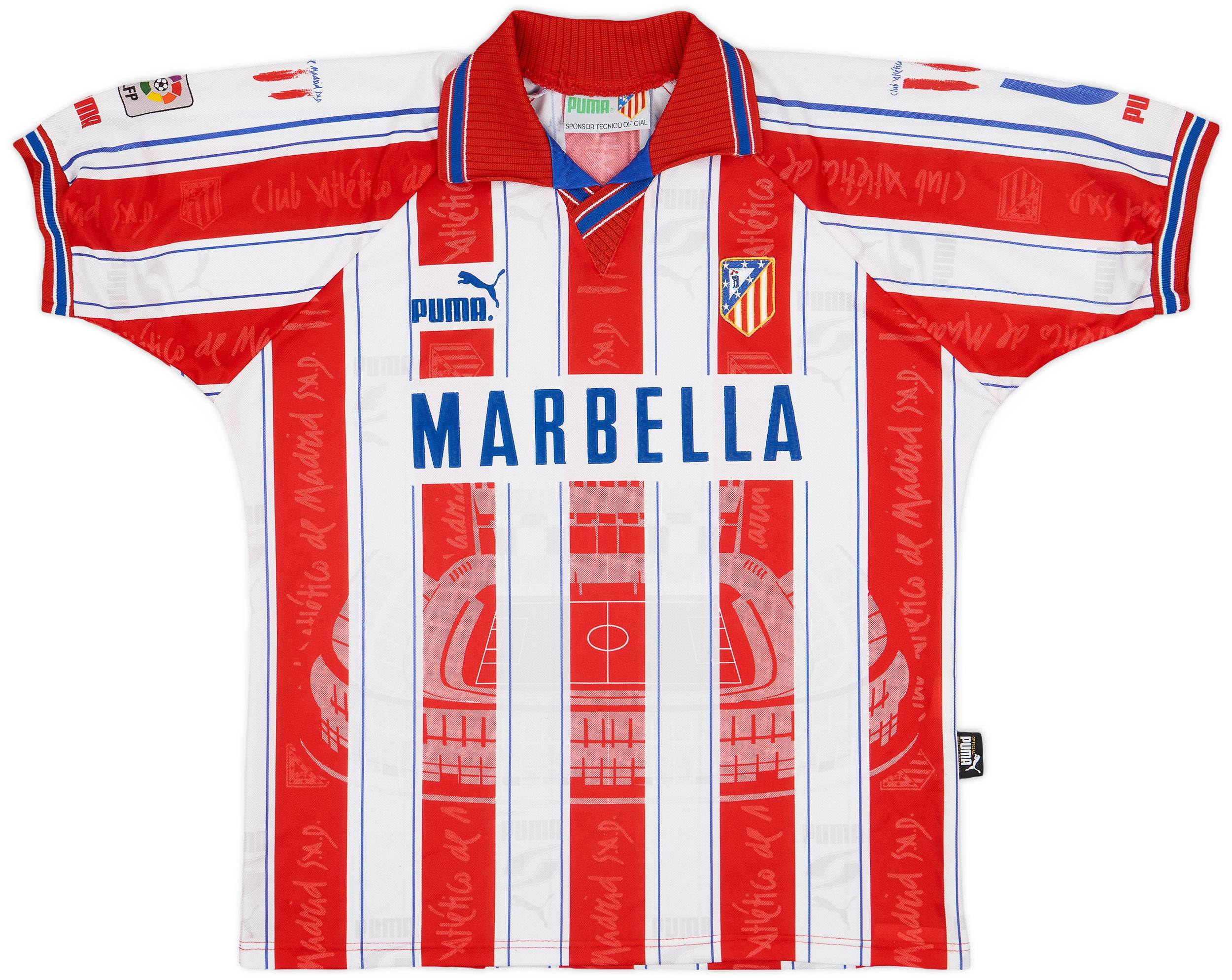1996-97 Atletico Madrid Home Shirt - 10/10 - (M)