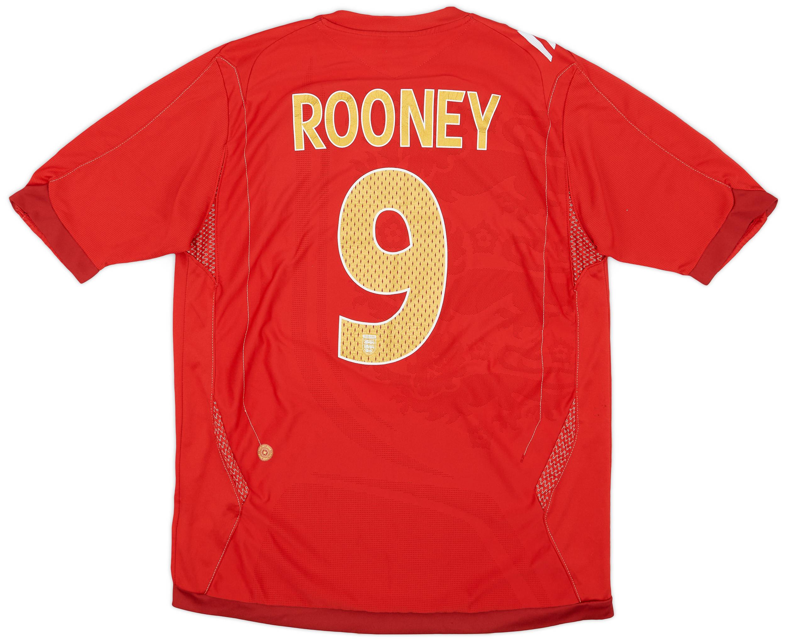 2006-08 England Away Shirt Rooney #9 - 6/10 - (M)