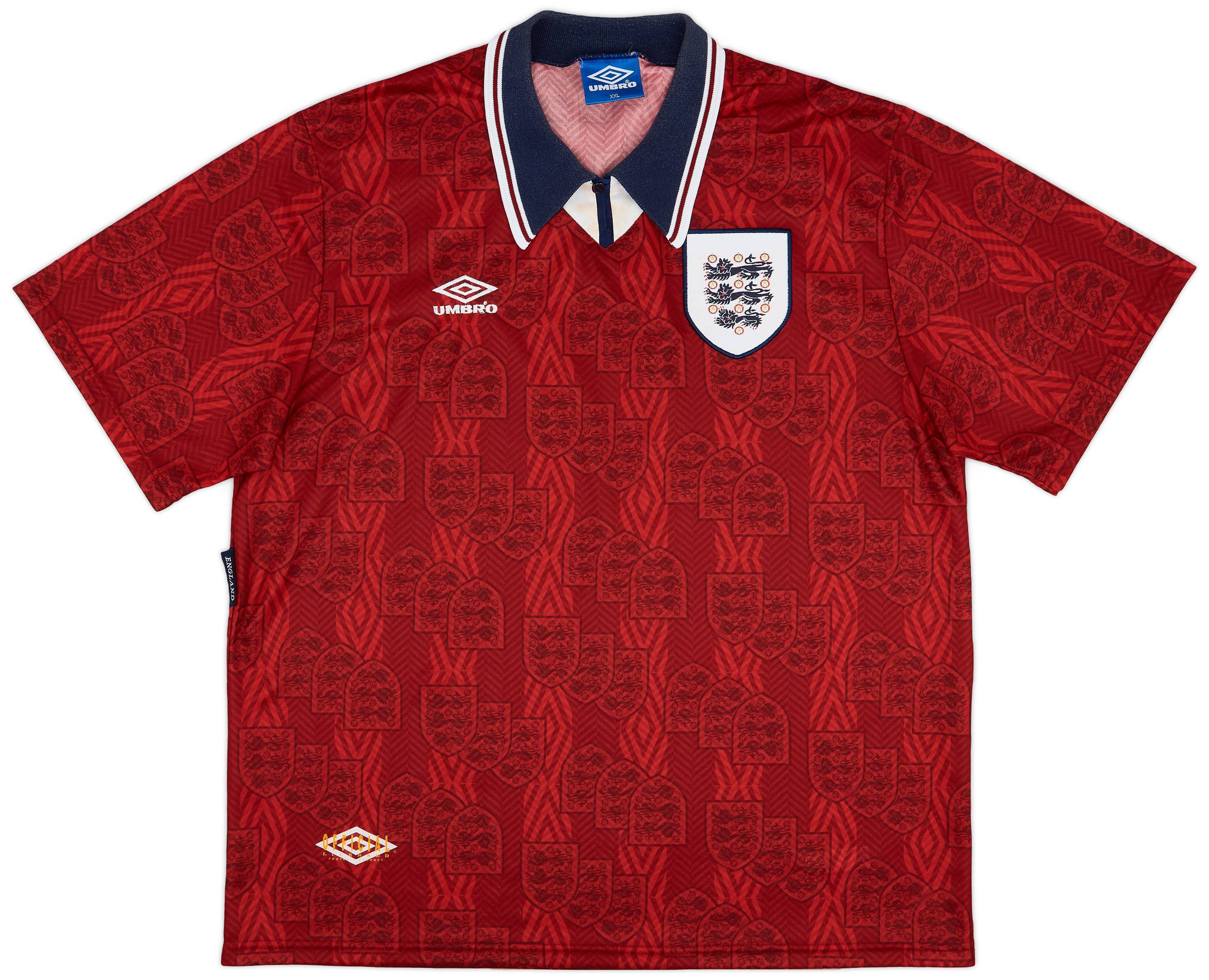 1993-95 England Away Shirt - 6/10 - (XXL)
