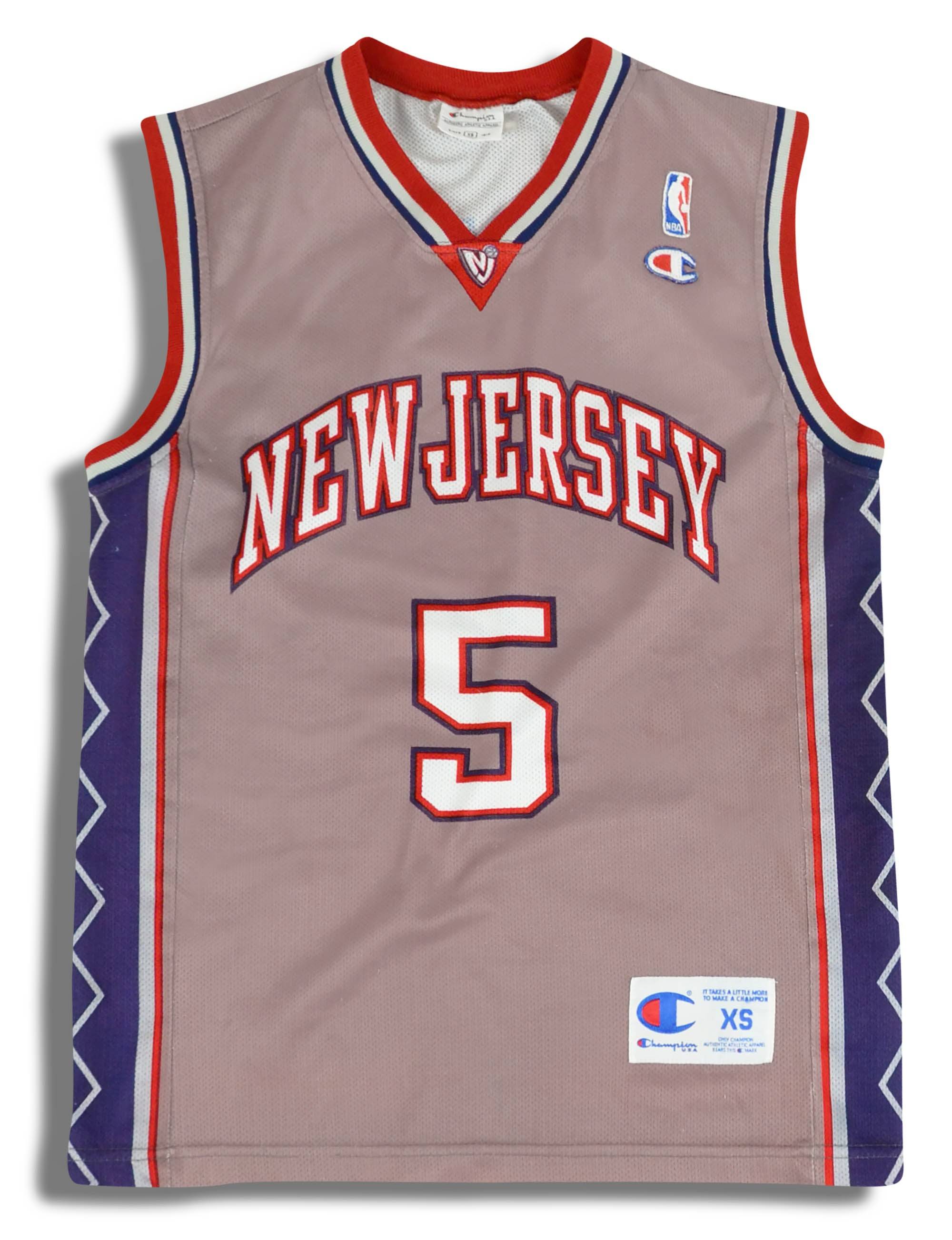 2001-05 New Jersey Nets Kidd #5 Champion Jersey (Alternate) XS