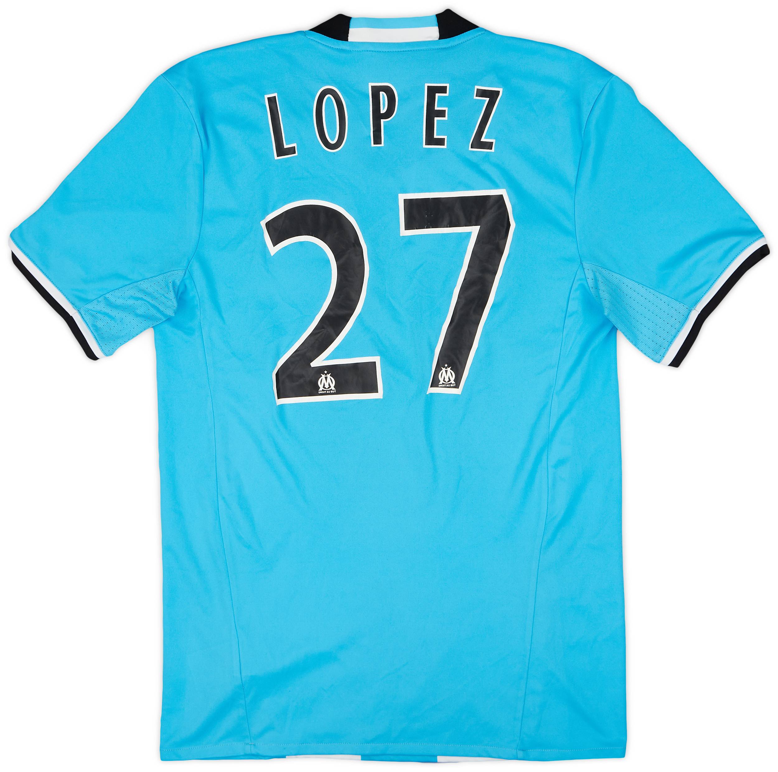2016-17 Olympique Marseille Third Shirt Lopez #27 - 7/10 - (S)
