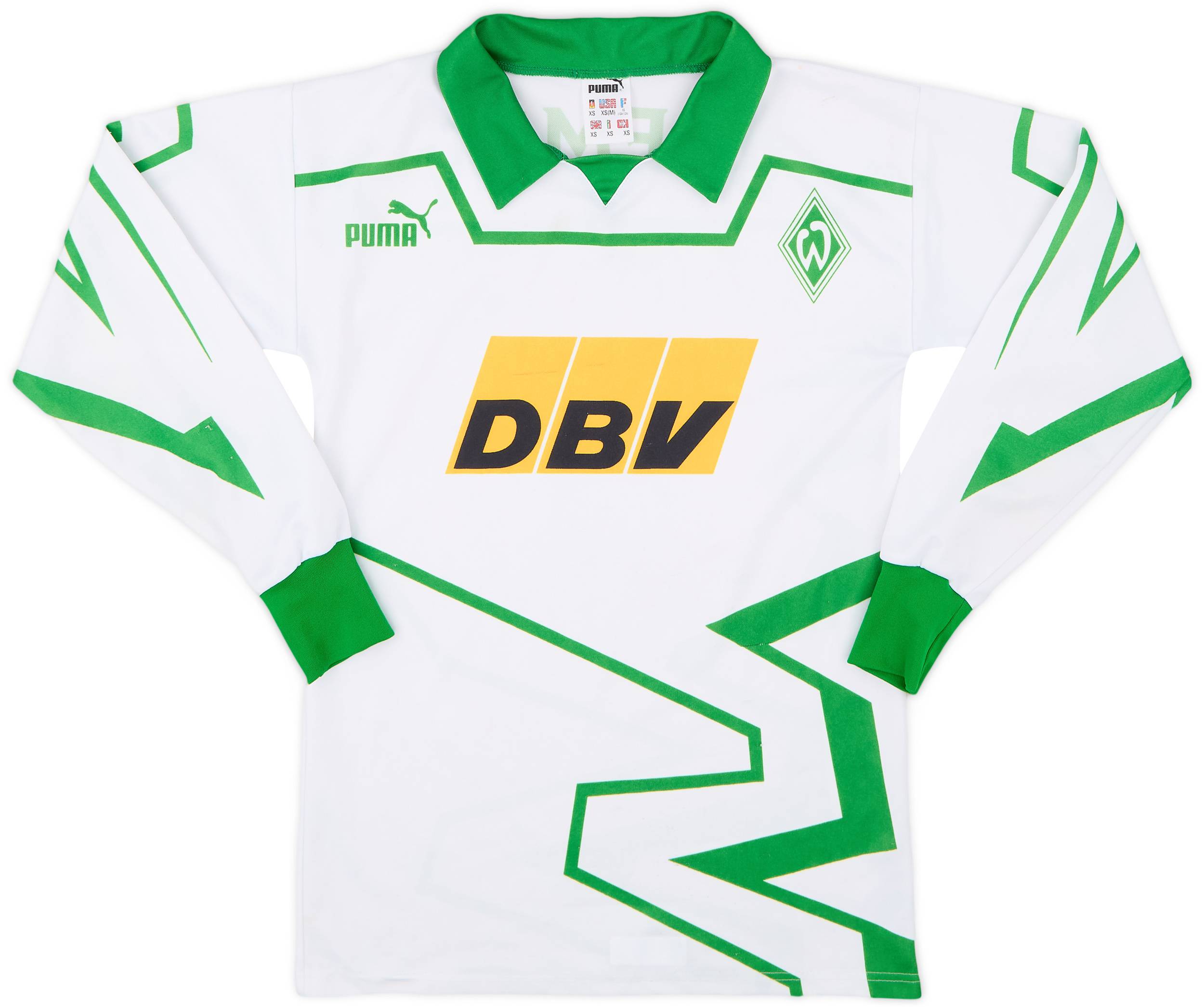 1993-94 Werder Bremen Signed Home L/S Shirt - 6/10 - (XS)
