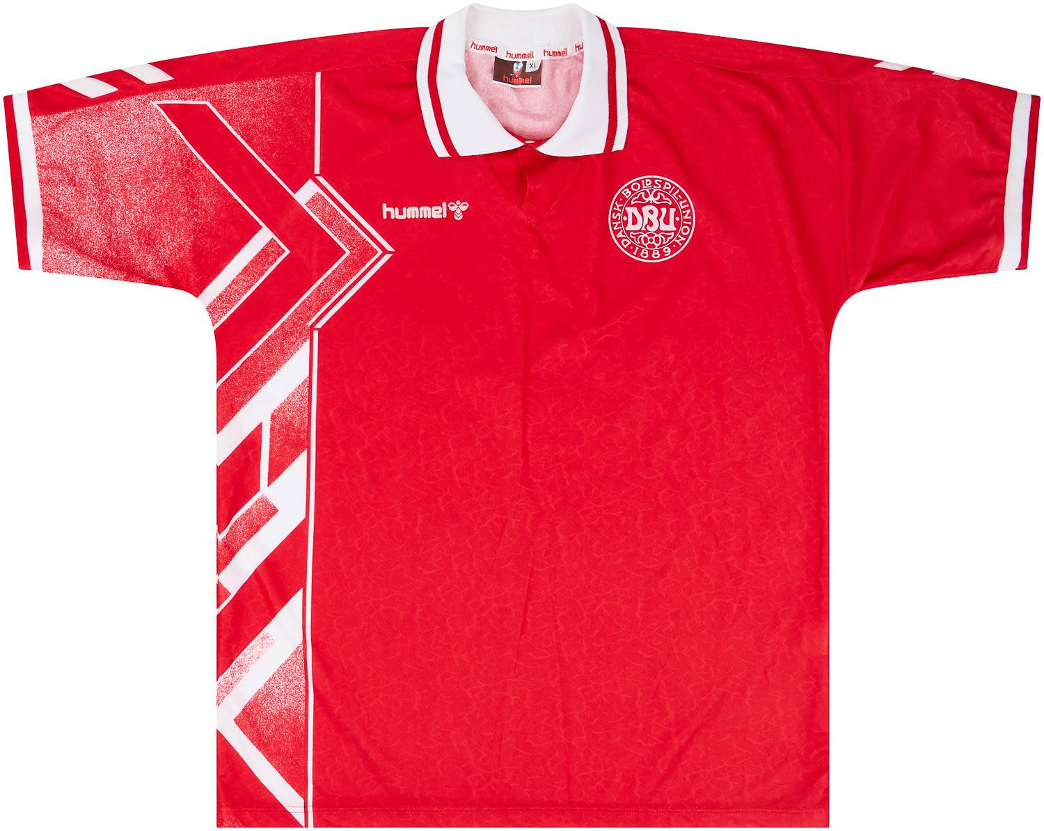 1994-96 Denmark U-21 Match Issue Home Shirt #5 (Jensen)