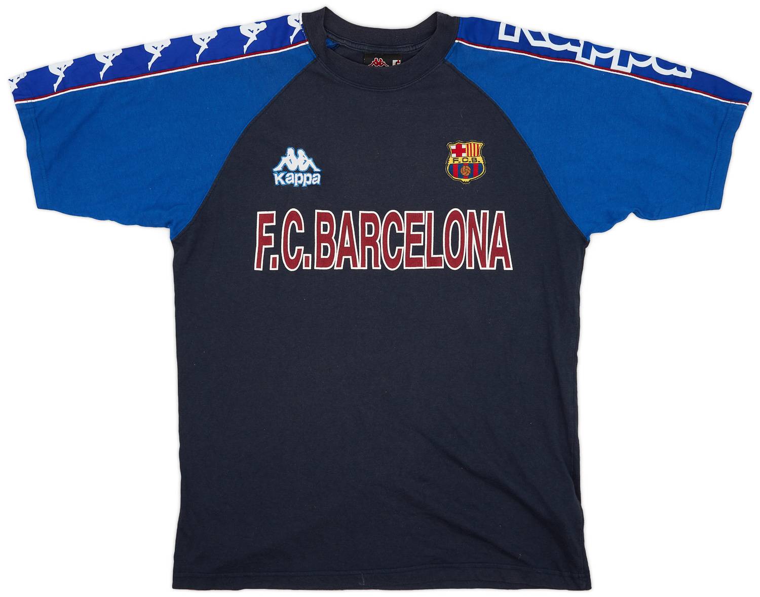 1995 96 Barcelona Kappa Training Shirt 7 10 L