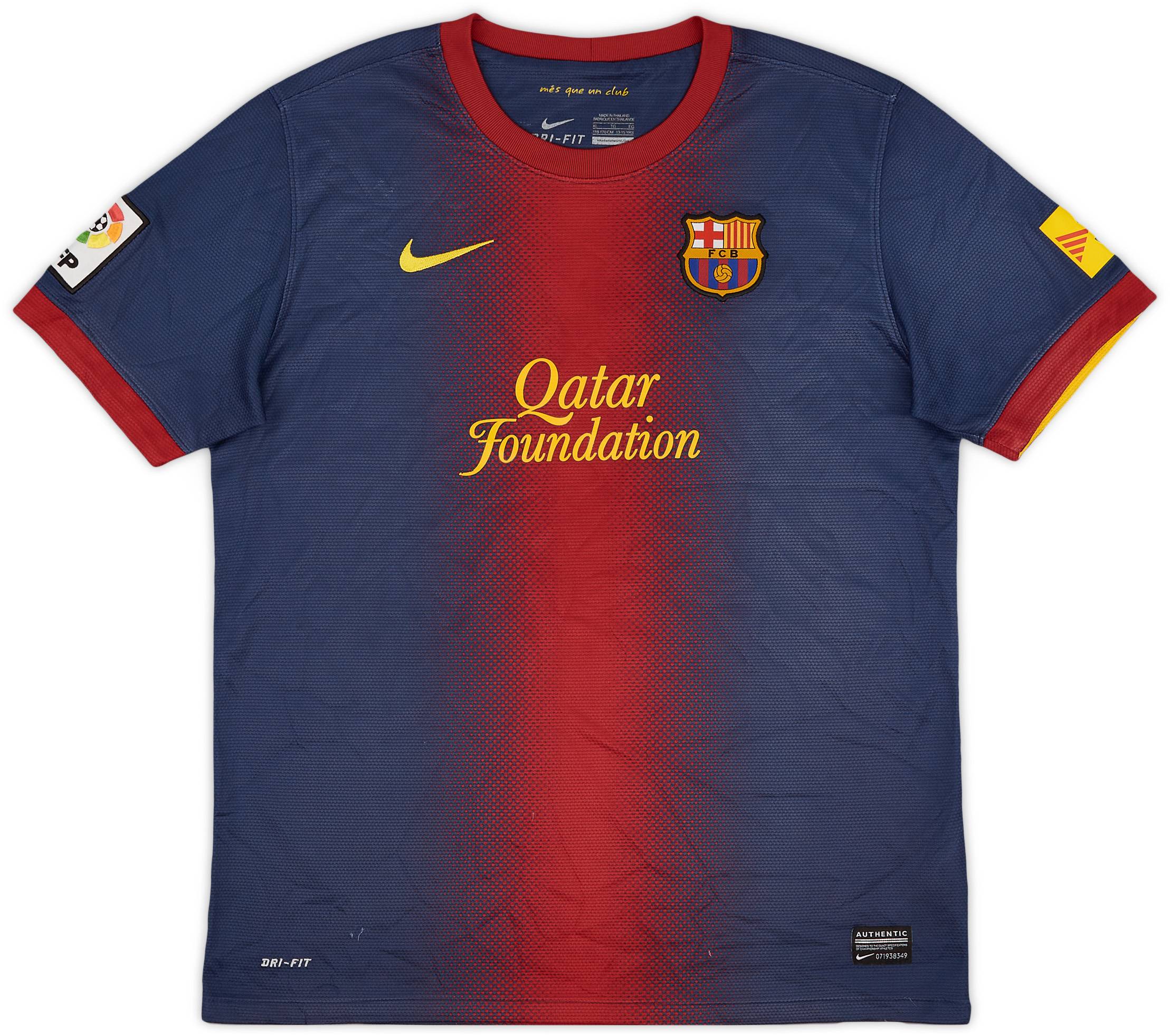 2012-13 Barcelona Home Shirt - 7/10 - (XL.Boys)