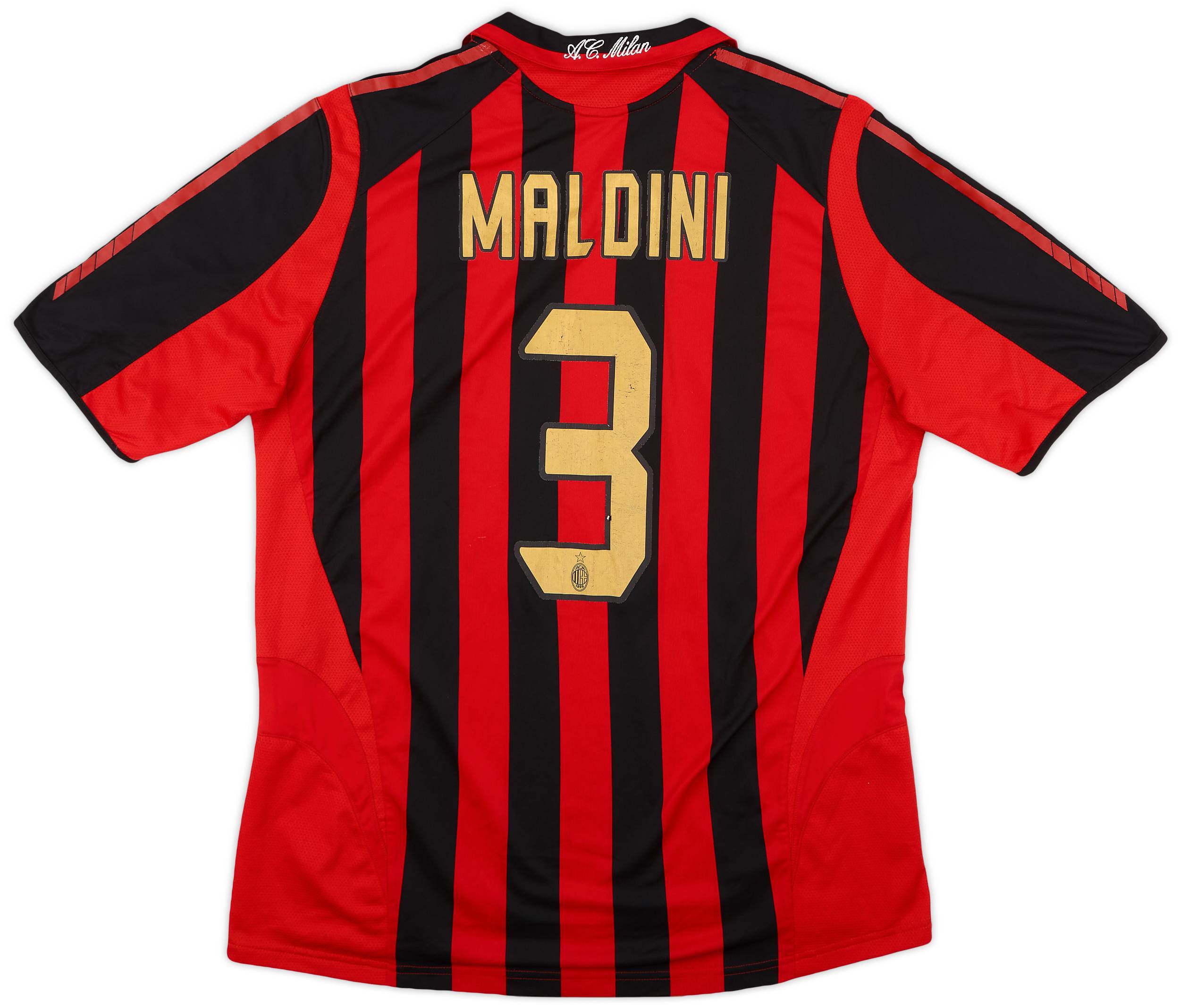 2005-06 AC Milan Home Shirt Maldini #3 - 5/10 - (L)
