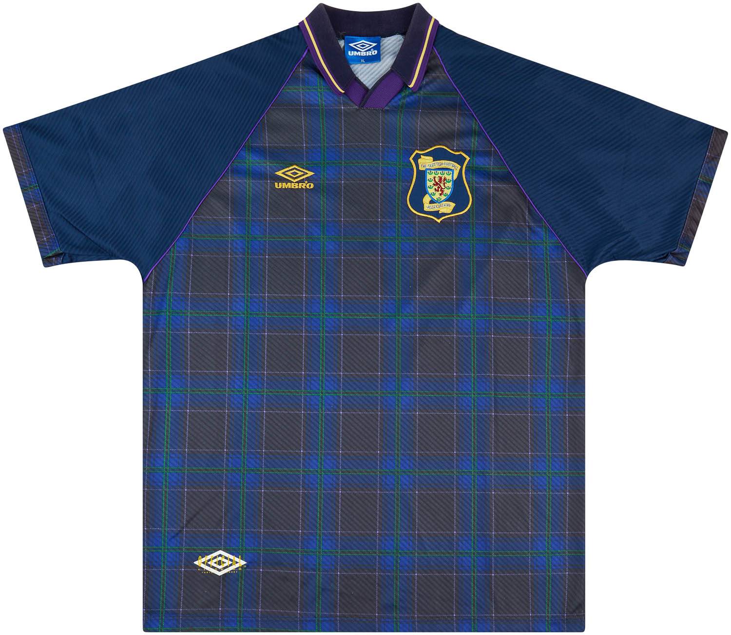 1997 Scotland U-18 Match Worn Home Shirt #7 (v England)
