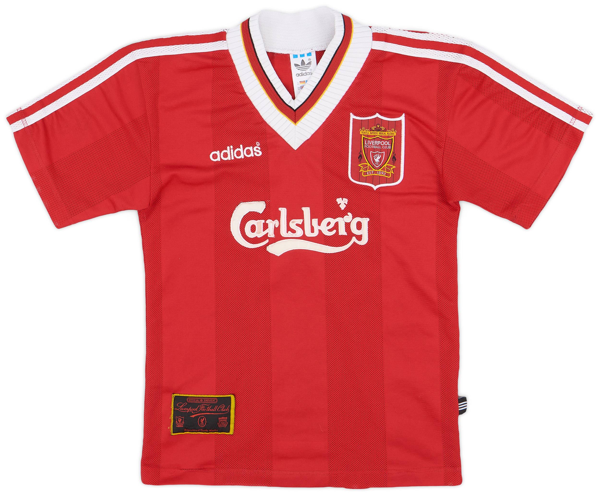 1995-96 Liverpool Home Shirt - 6/10 - (XS.Boys)
