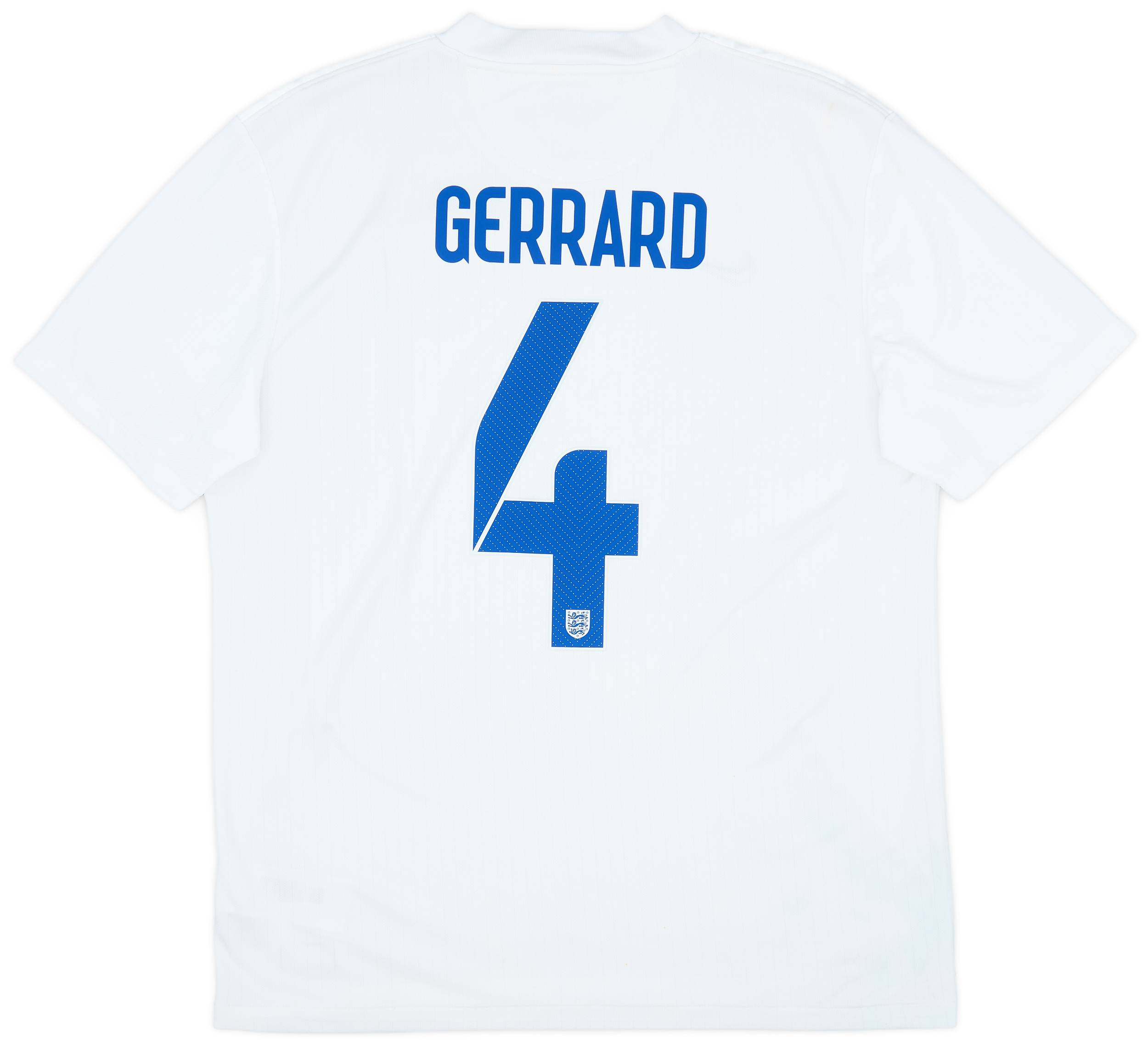 2014-15 England 'Brazil' Home Shirt Gerrard #4 - 7/10 - (L)