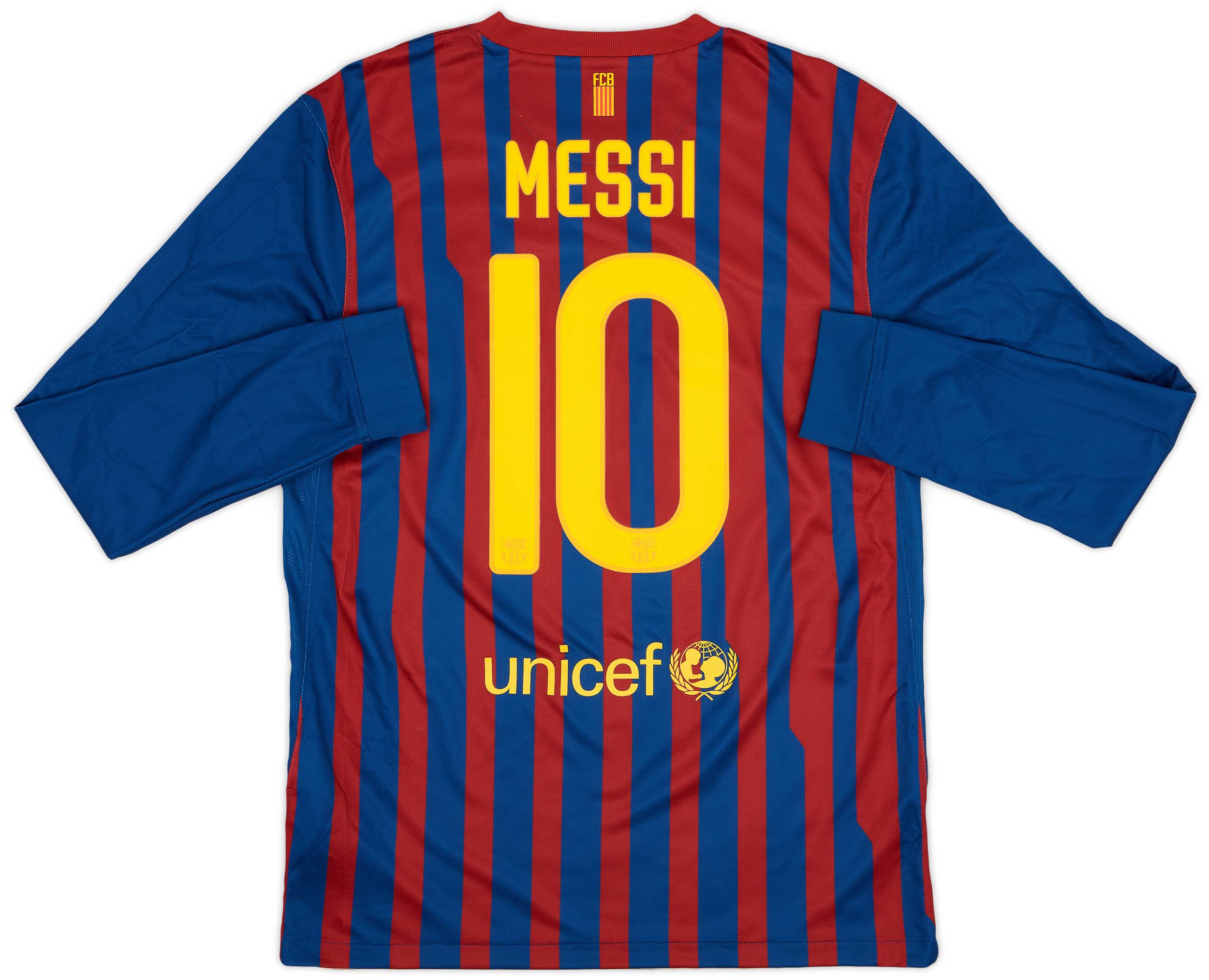 2011-12 Barcelona Home L/S Shirt Messi #10 - 7/10 - (M)