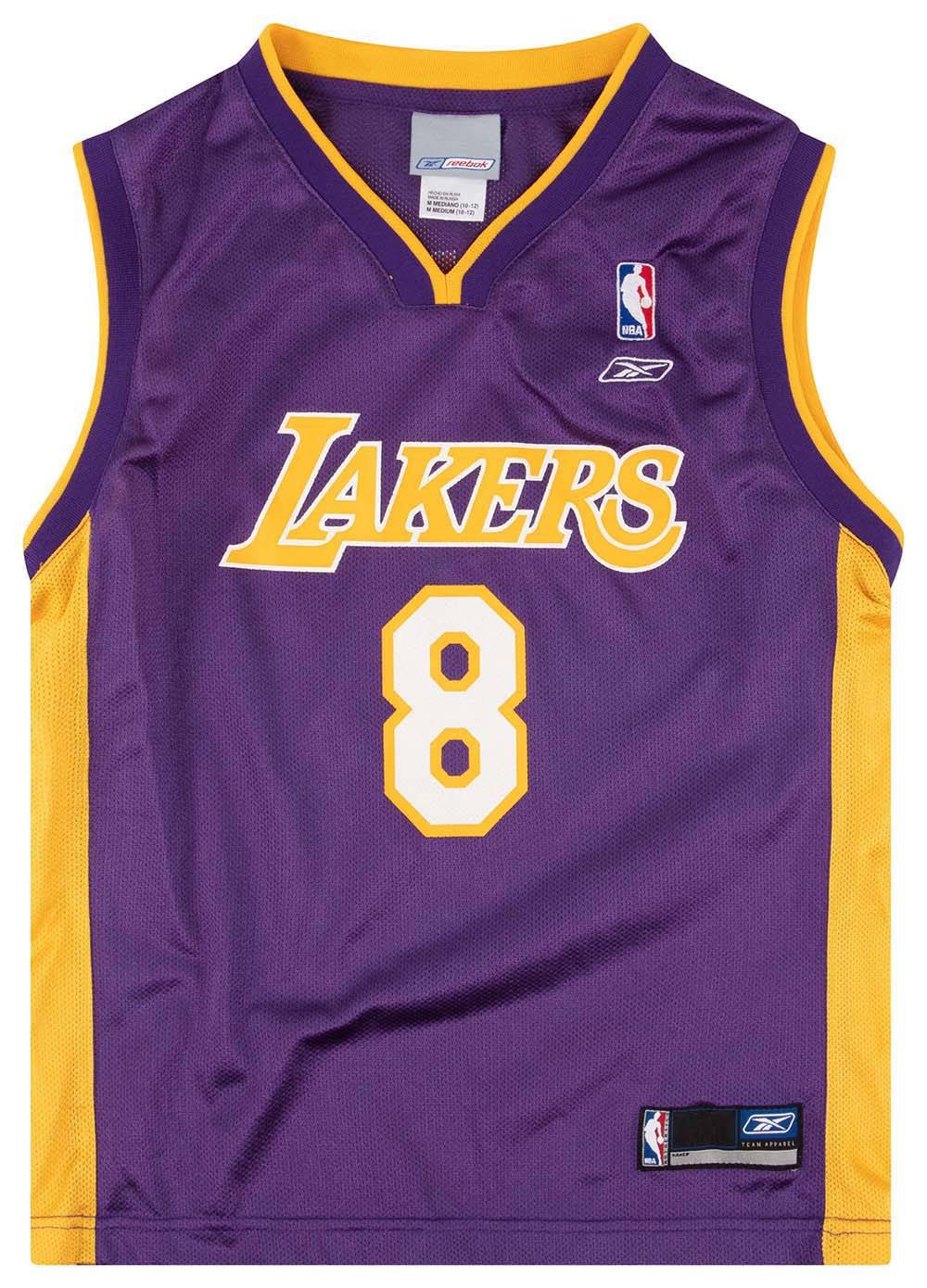 2002 06 LA Lakers Bryant 8 Reebok Jersey Away Y