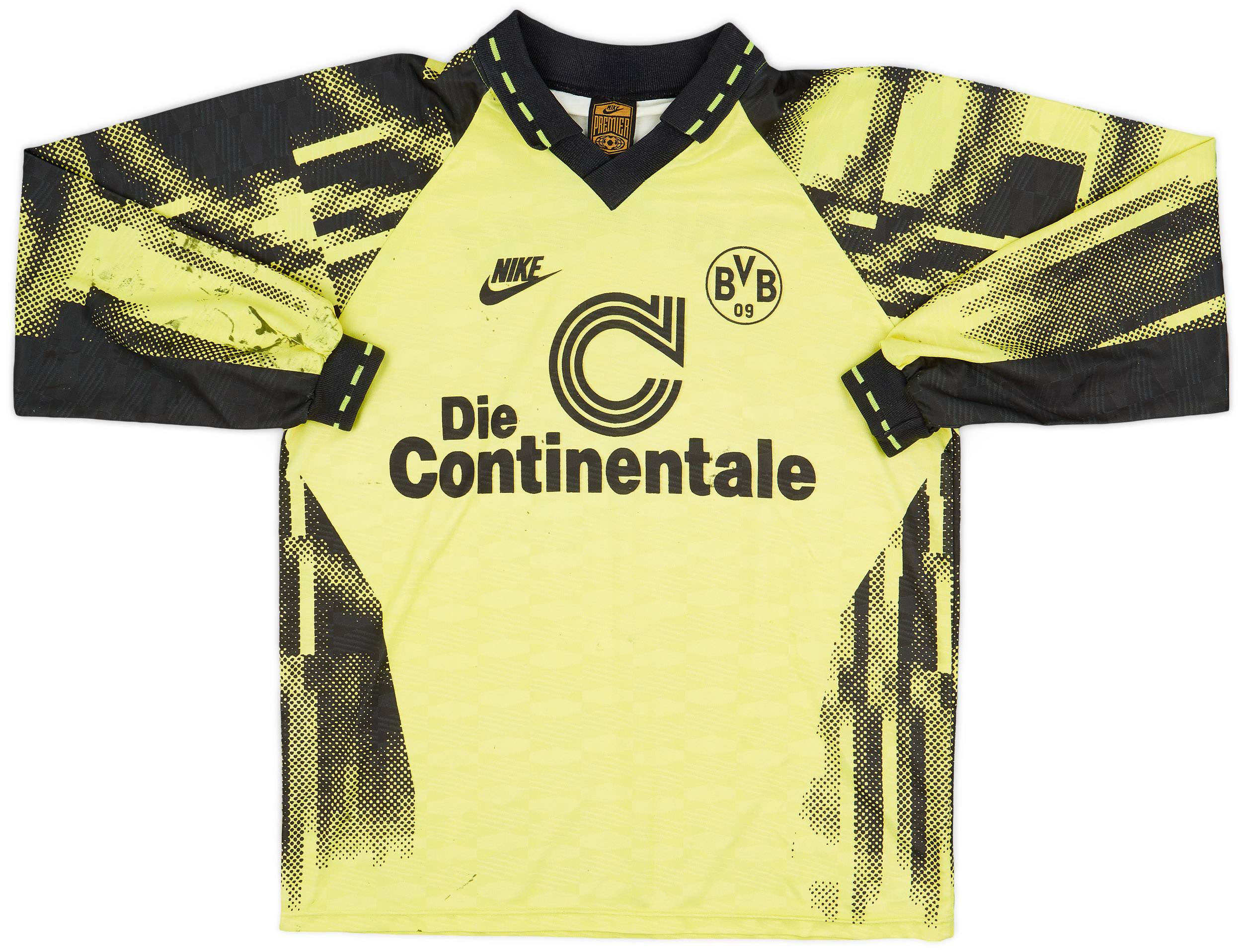 1992-93 Borussia Dortmund Home L/S Shirt - 5/10 - (L)
