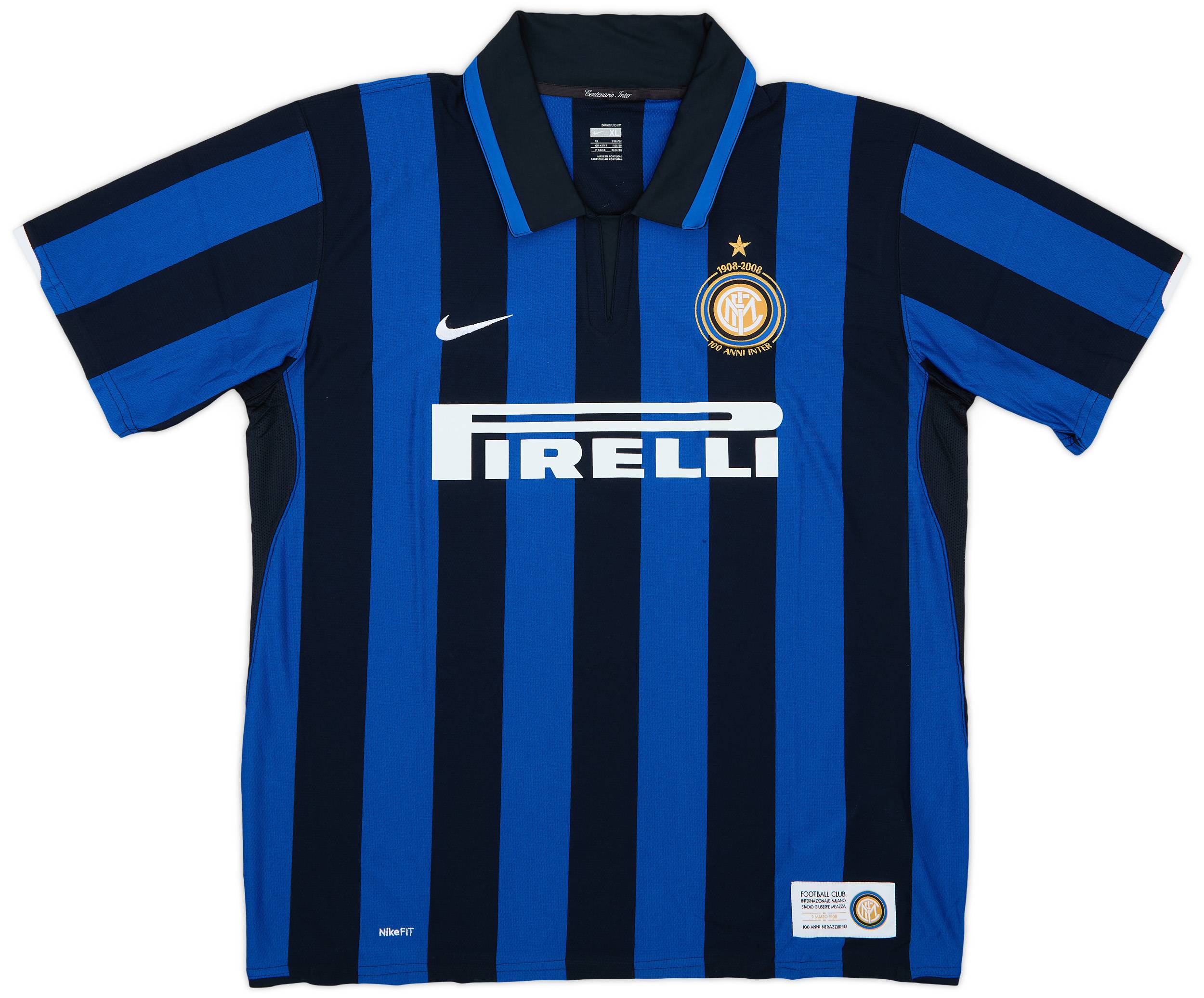 INTER 100周年 #5 STANKOVIC 2003-04 Inter Milan Match Issue Home L/S Shirt Stankovic #11