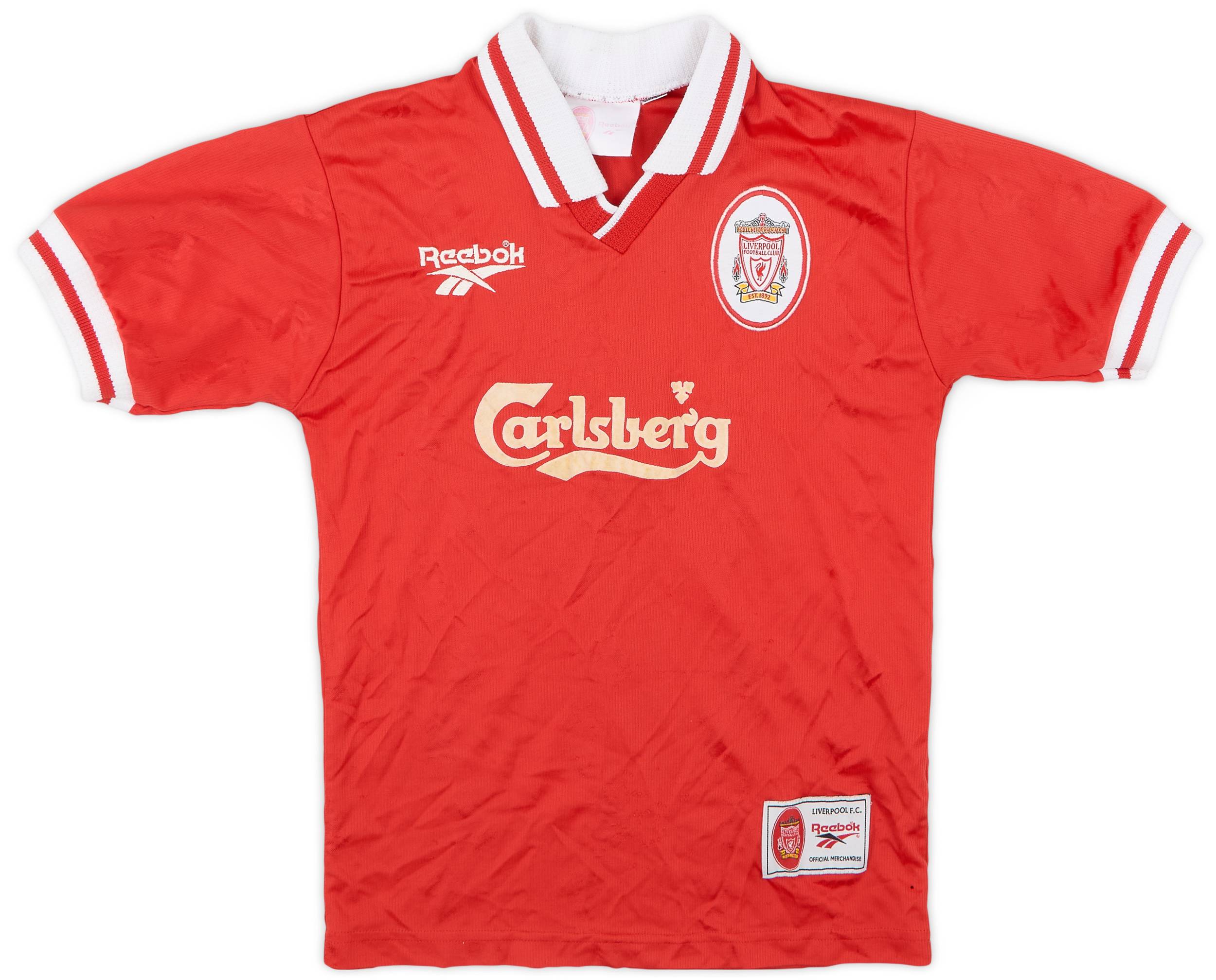 1996-98 Liverpool Home Shirt - 6/10 - (Y)