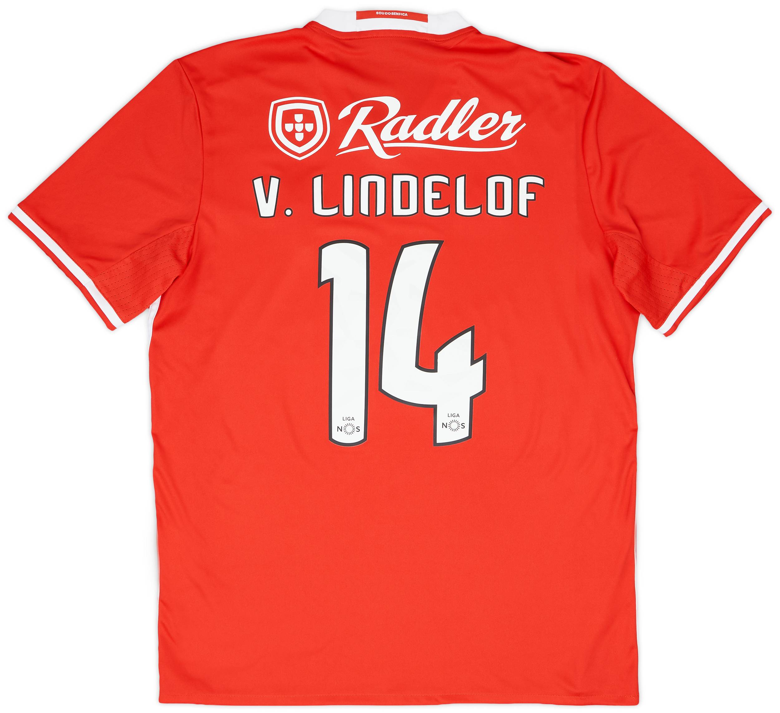 2016-17 Benfica Home Shirt Lindelof #14 - 7/10 - (L)