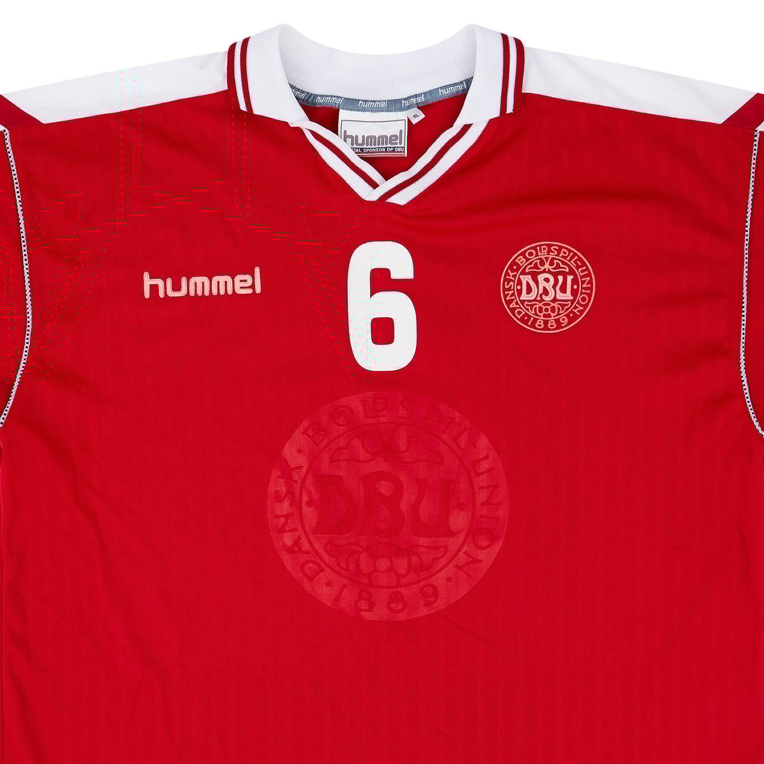ウェア 1998 Denmark  kit Hummel 90s Official Vintage Jersey 1998-2000 Denmark National Team