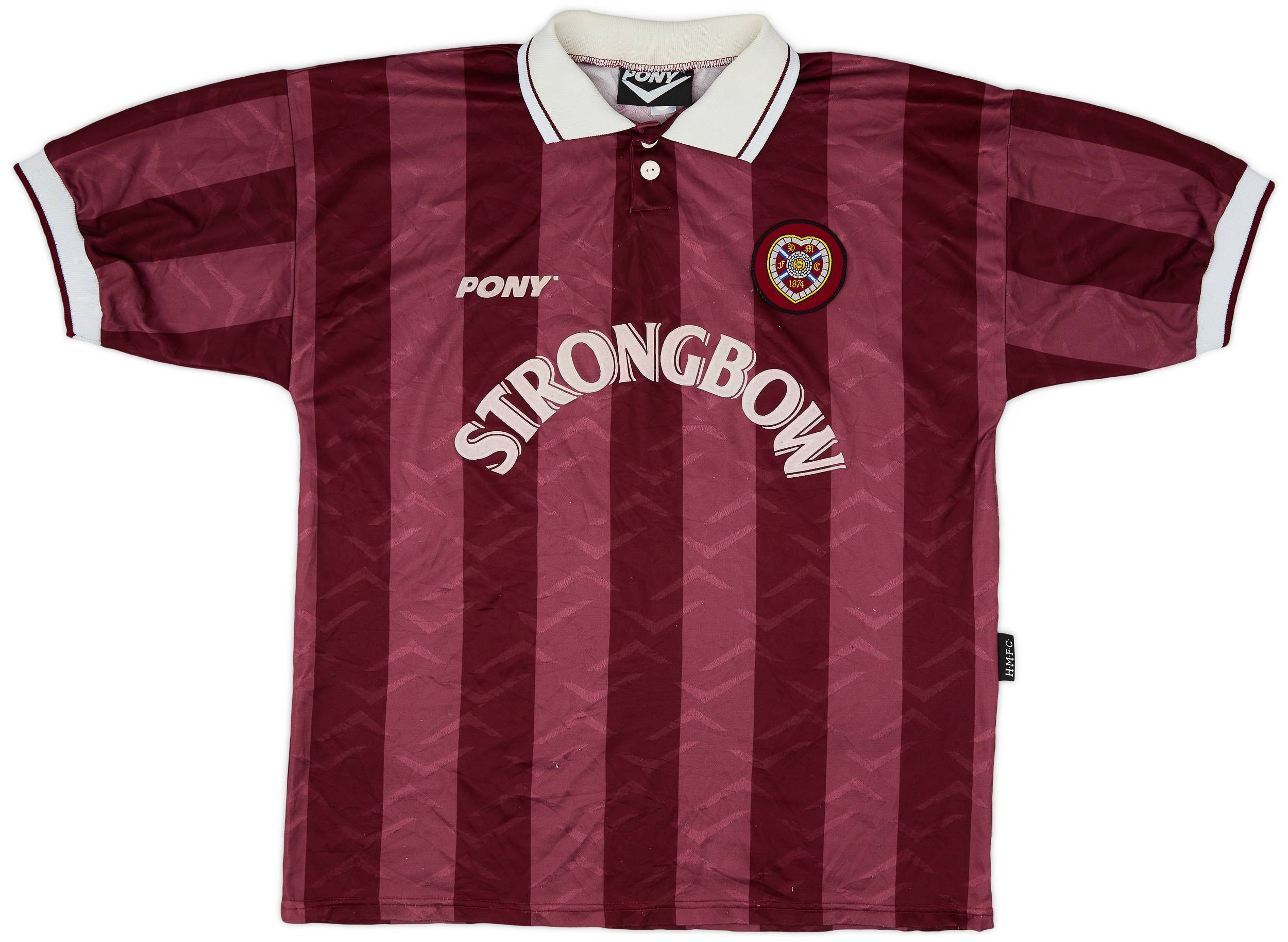 1995-97 Hearts Home Shirt - 8/10 - (L)