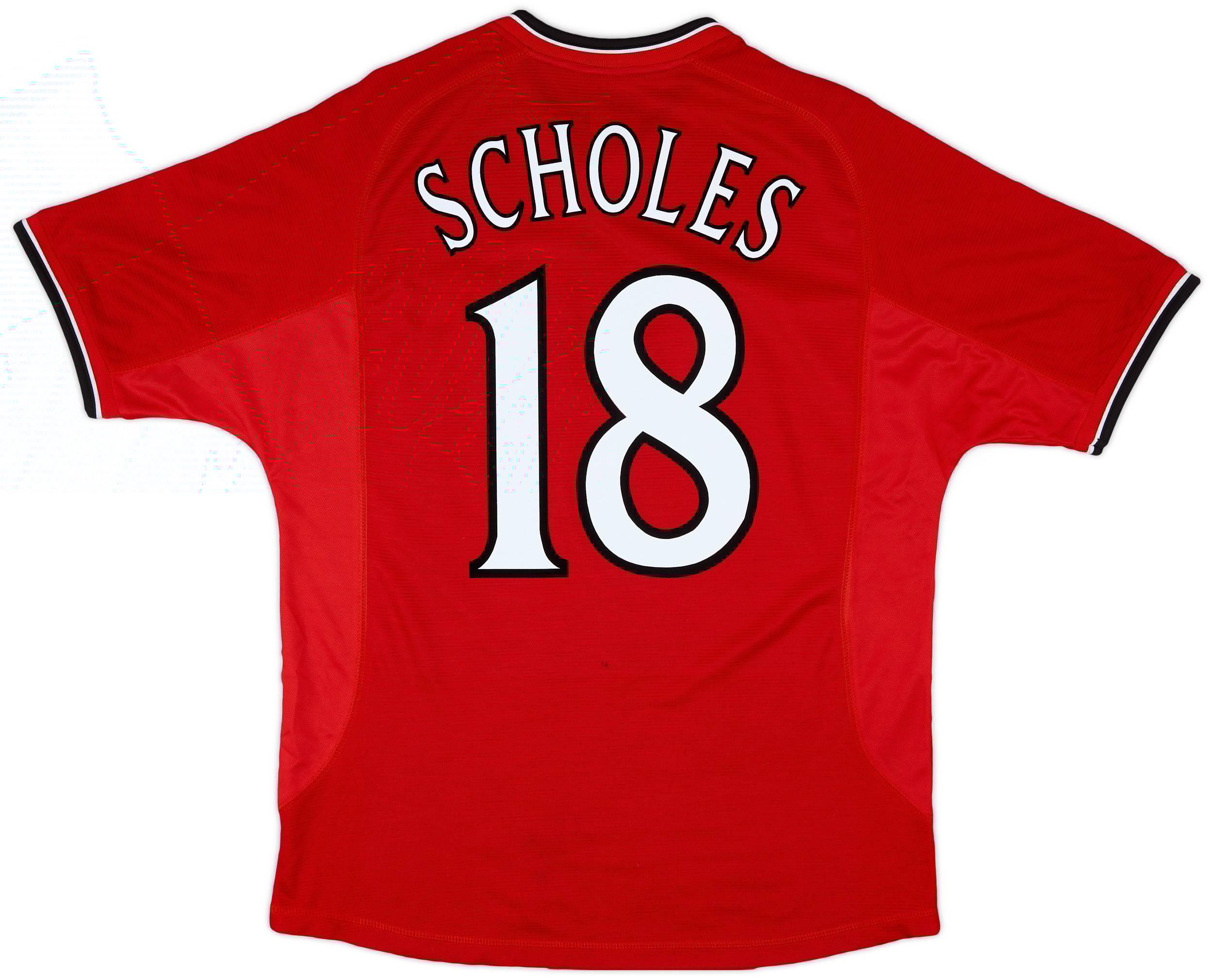 2000-02 Manchester United Home Shirt Scholes #18 - 8/10 - (M)