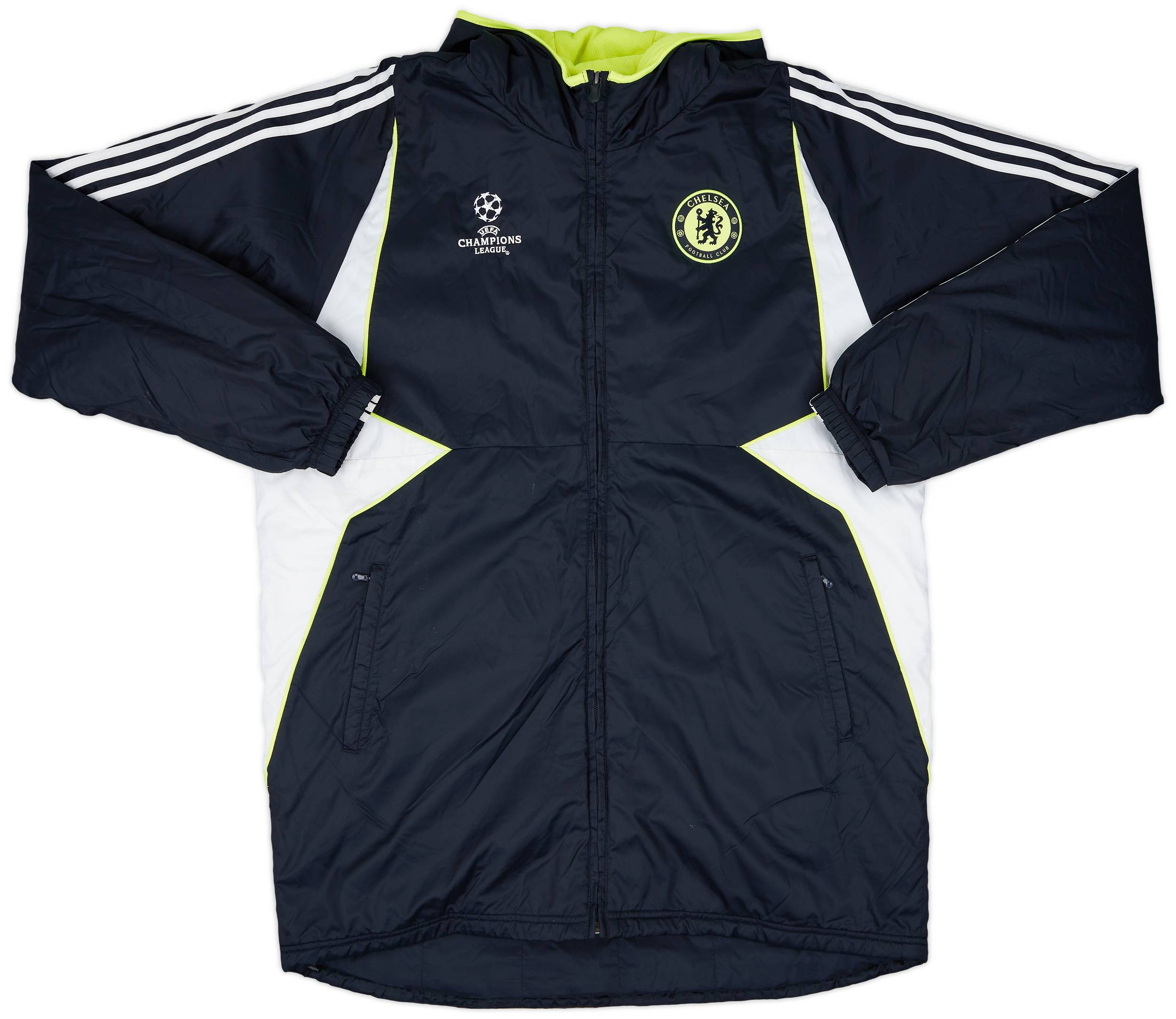 2007-08 Chelsea adidas CL Padded Bench Coat - 8/10 - (XL)