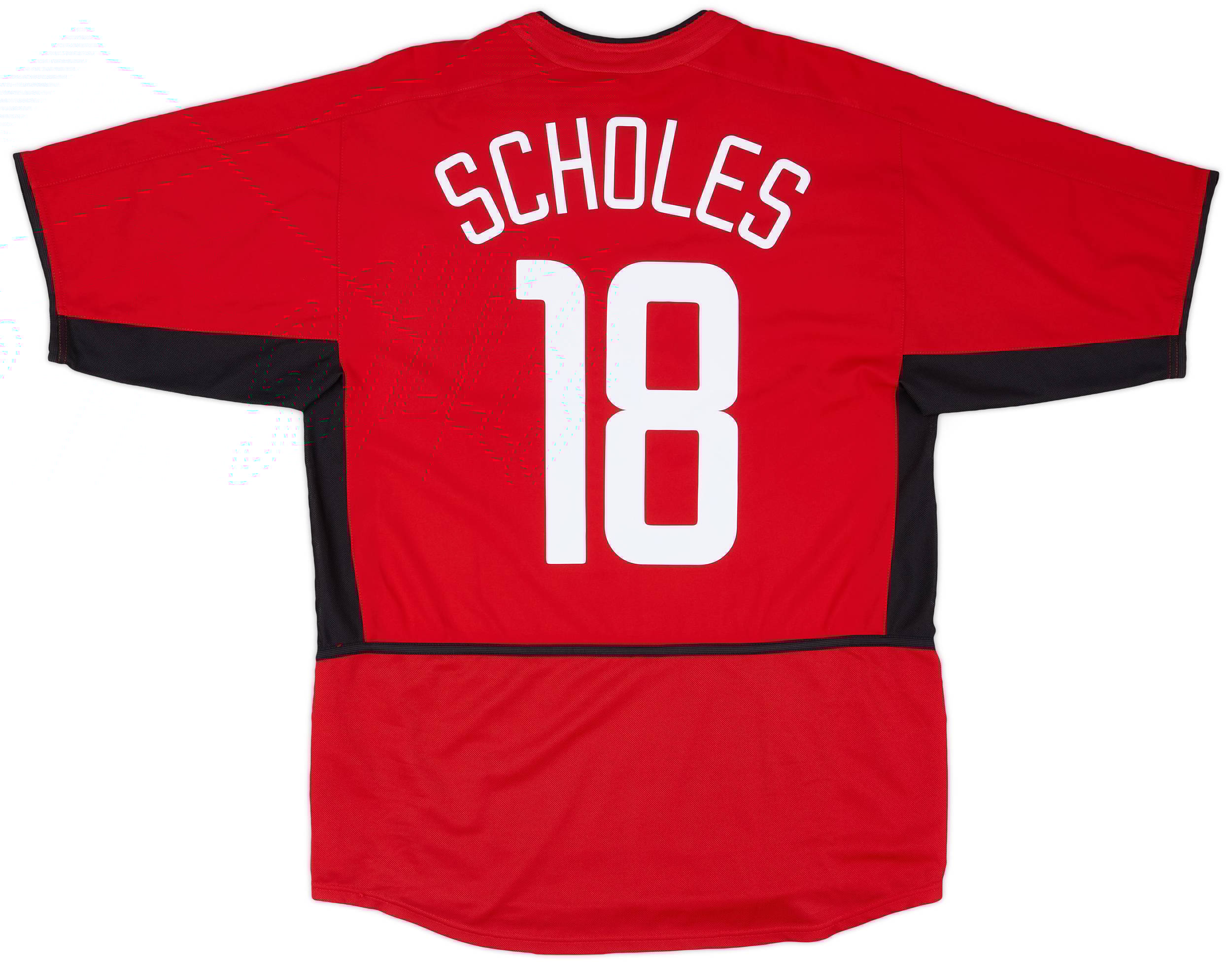 2002-04 Manchester United Home Shirt Scholes #18 - 6/10 - (M)
