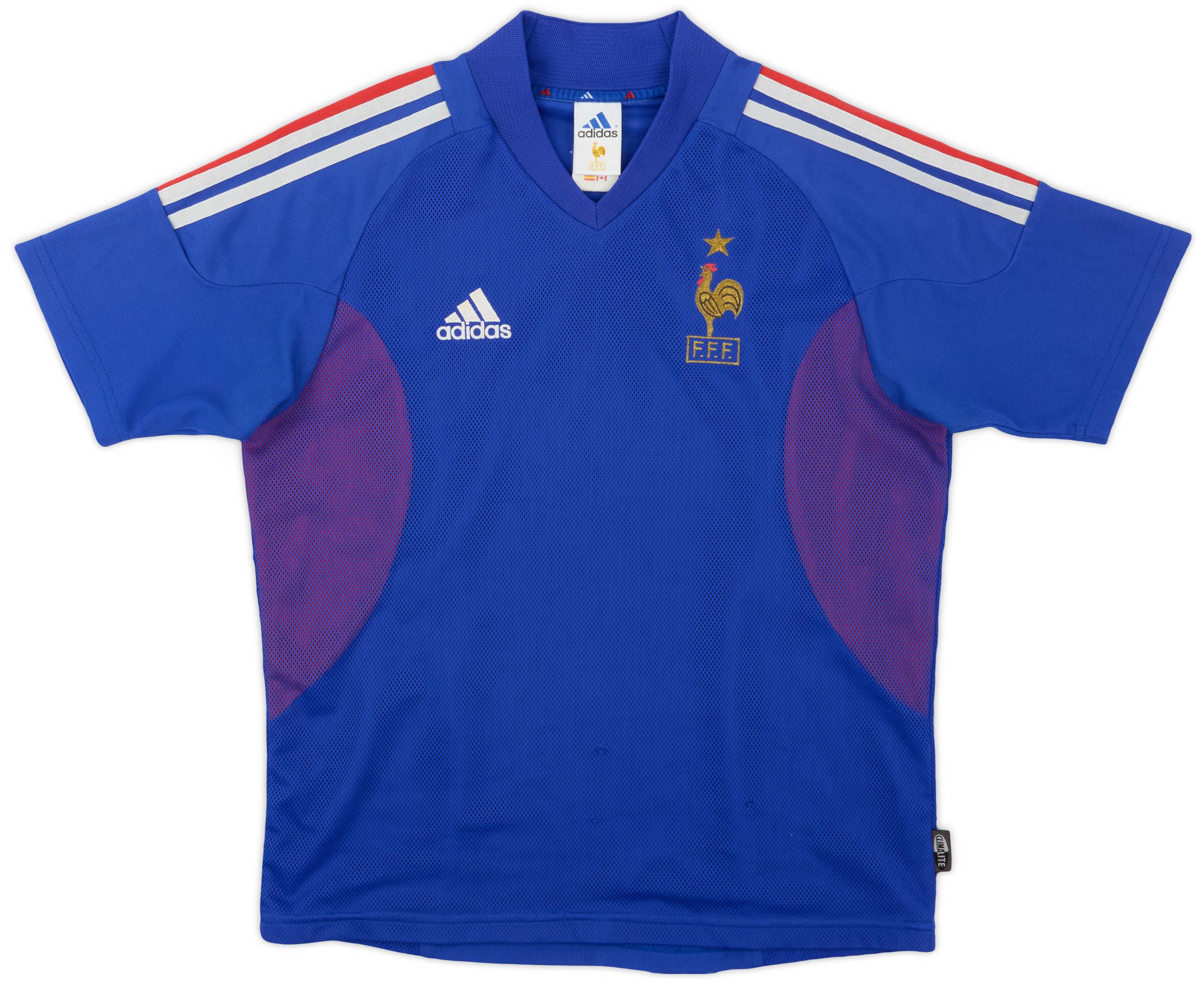 2002-04 France Home Shirt - 4/10 - (XL.Boys)