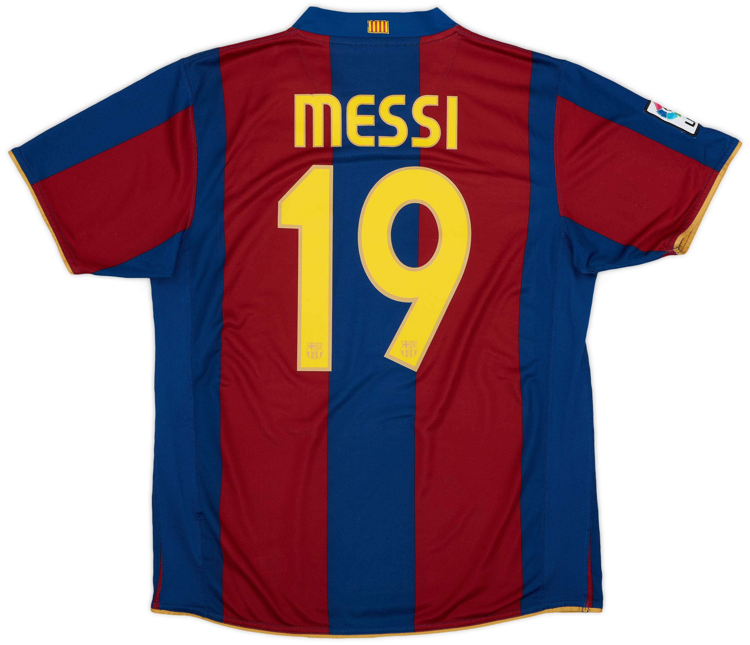 2007-08 Barcelona Home Shirt Messi #19 - 5/10 - (L)