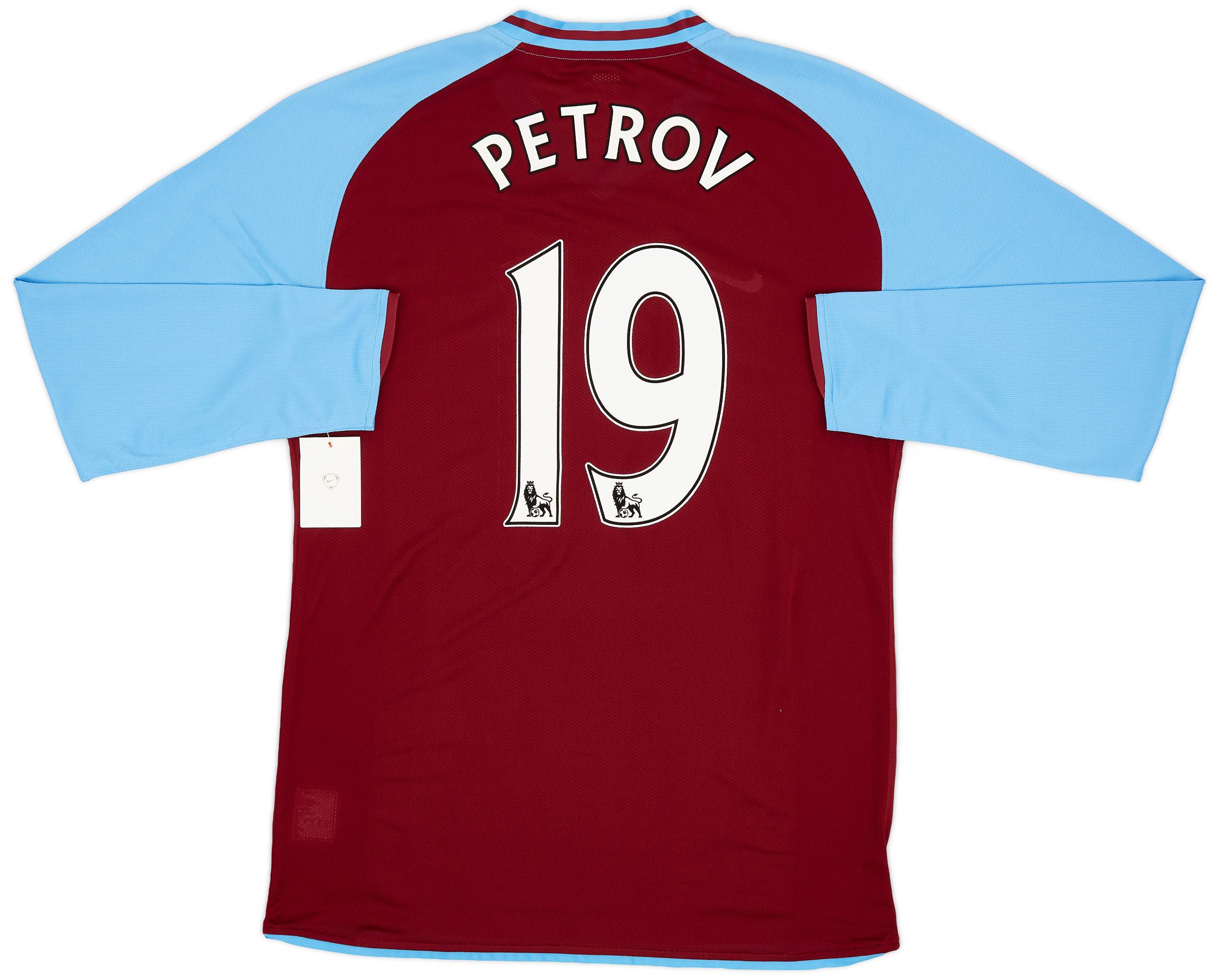2008-09 Aston Villa Home L/S Shirt Petrov #19 (XXL)