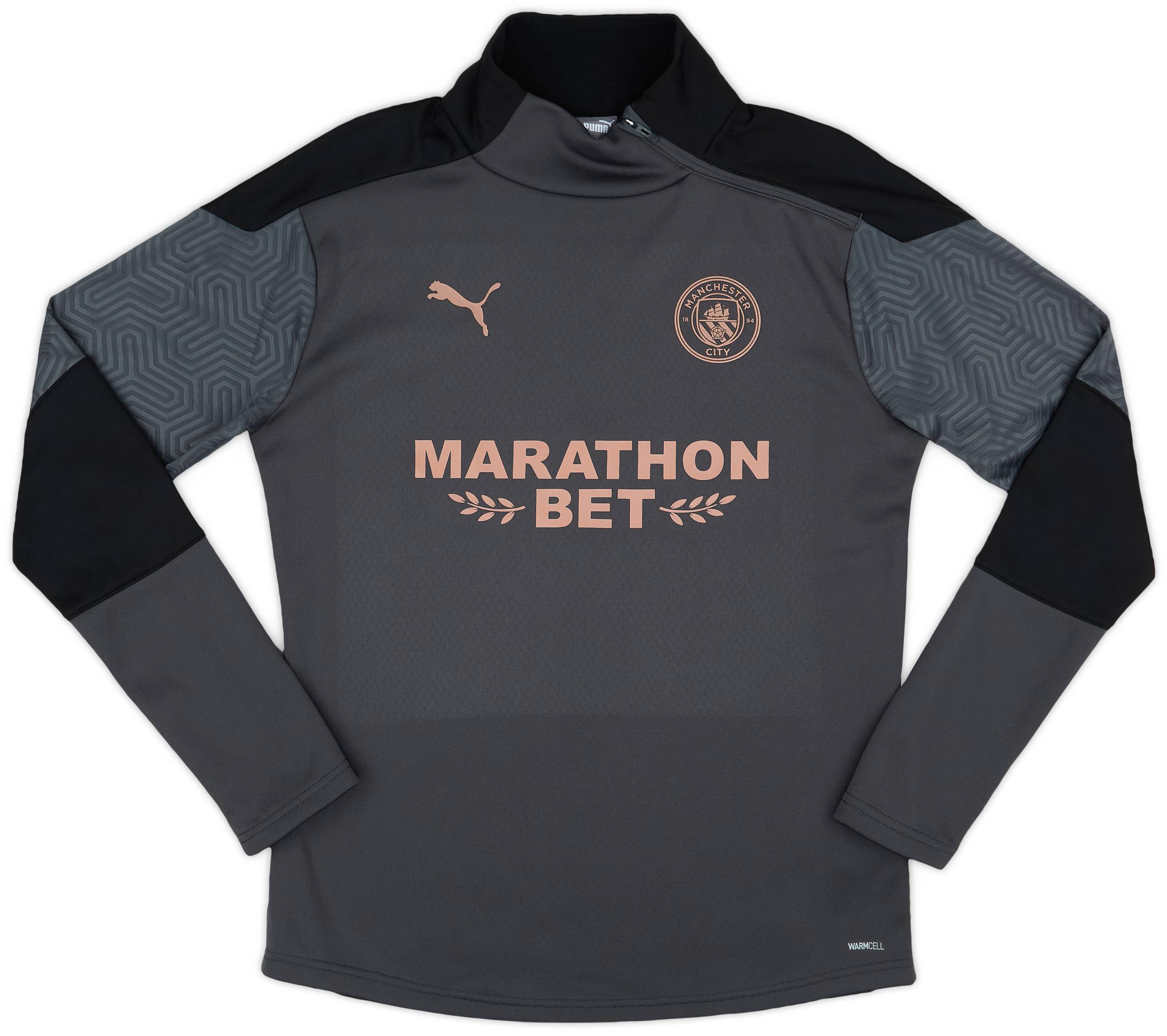 2020-21 Manchester City Player Issue Training Fleece Top - As New - (M)
