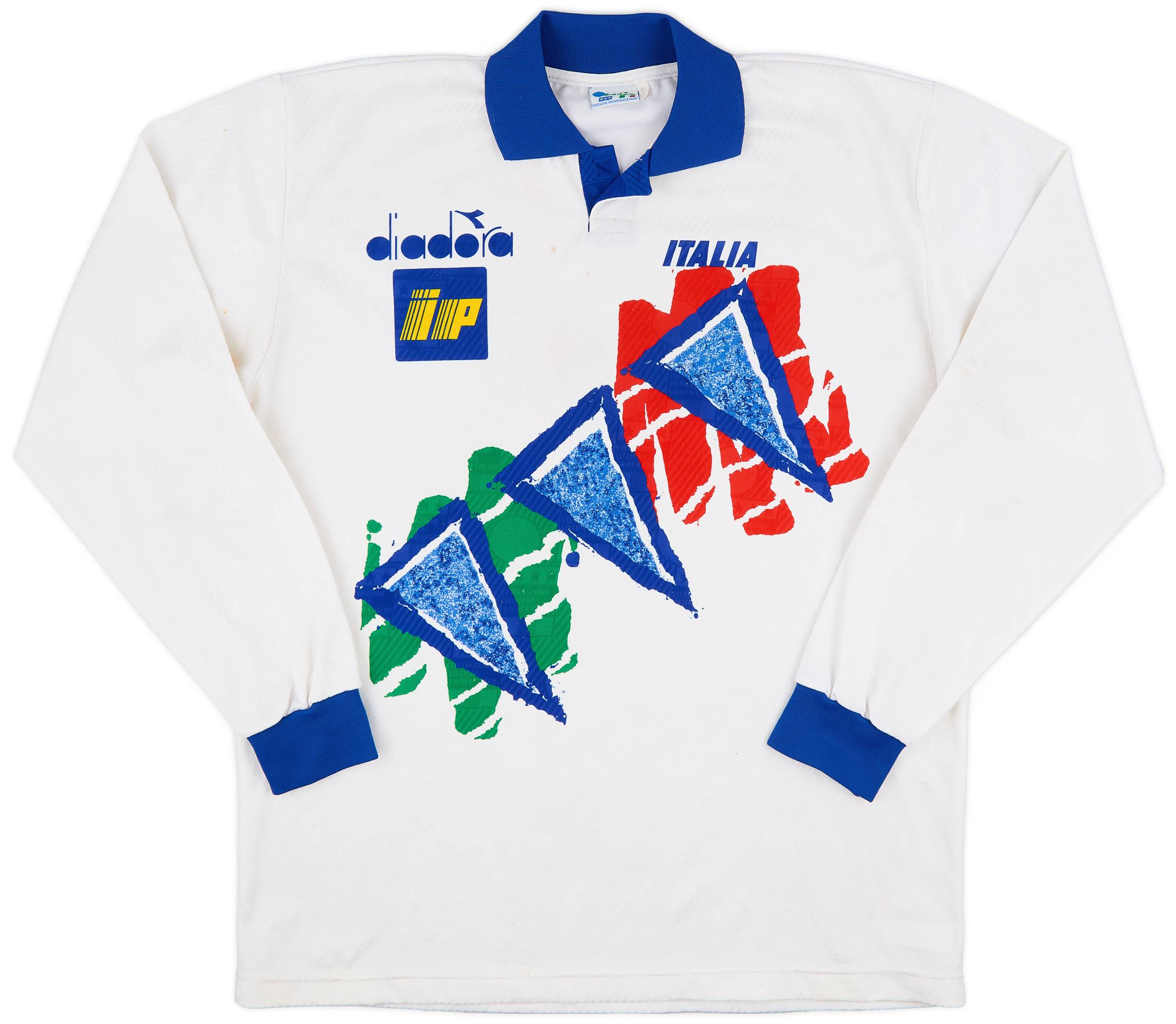 【通販 人気】 1994-95 Italy (XL) - 4/10 - #1 Shirt L/S Training Diadora ウェア