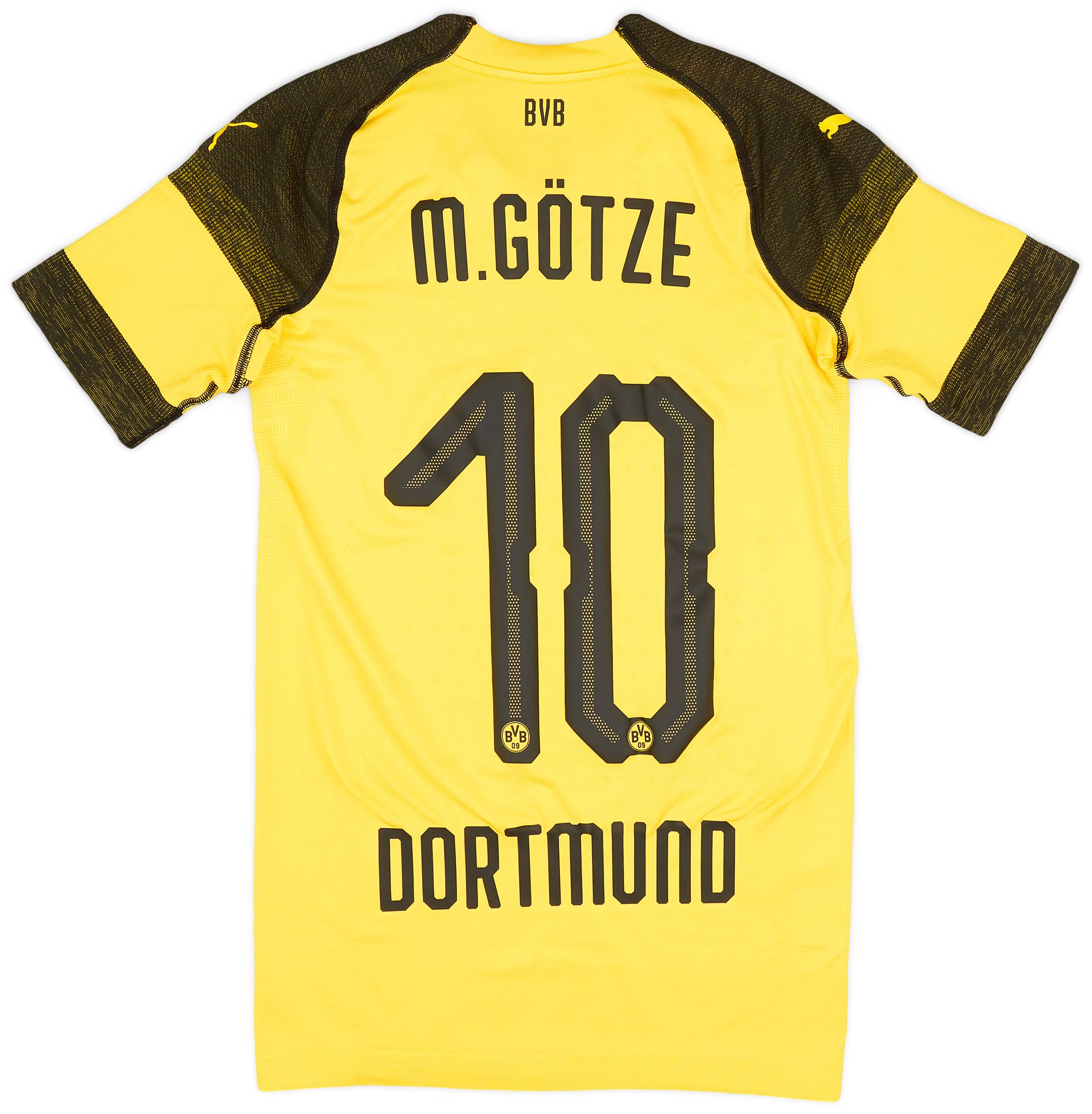 2018-19 Borussia Dortmund Player Issue (EvoKNIT) Home Shirt M. Gotze #10 (S)