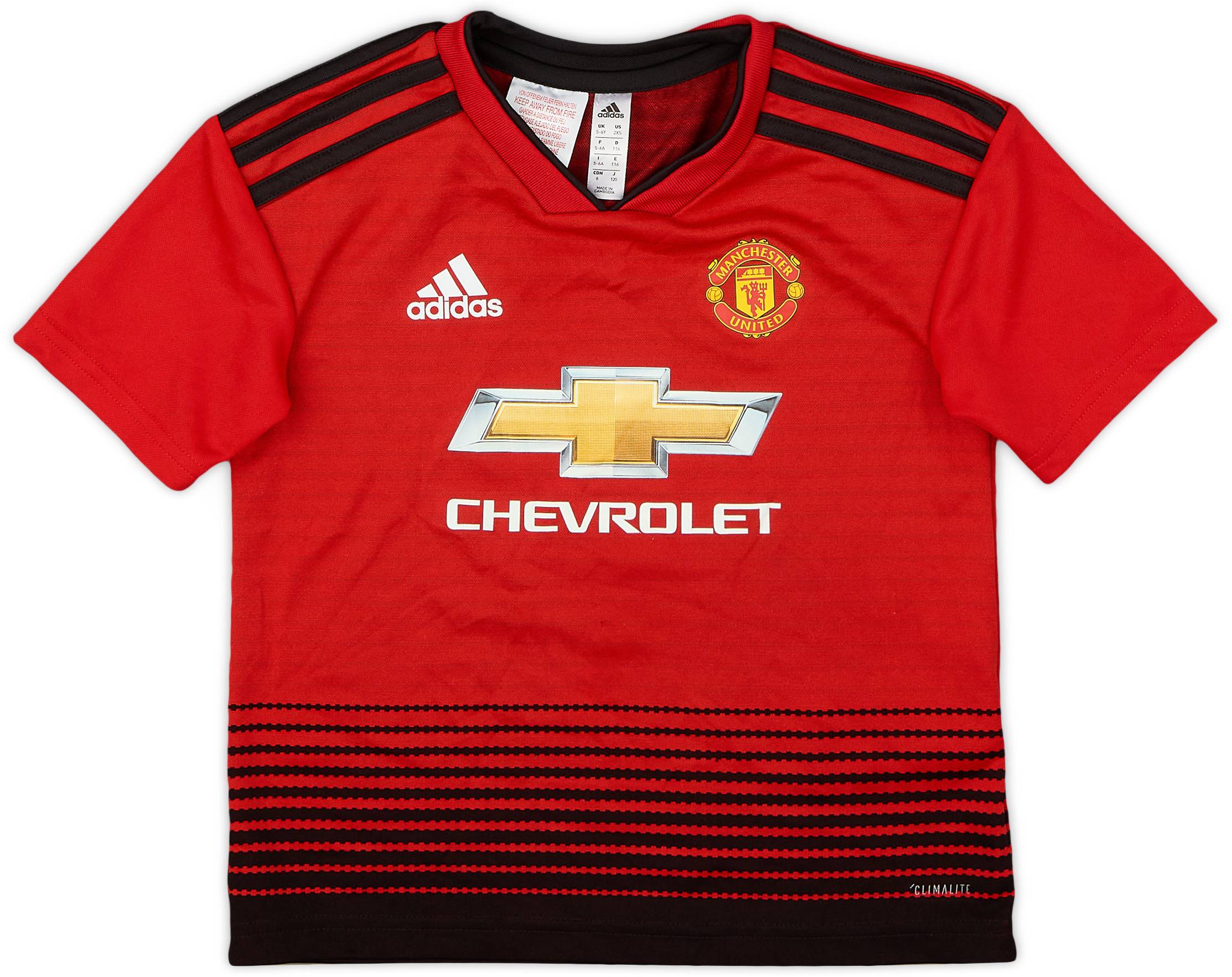 2018-19 Manchester United Home Shirt - 4/10 - (5-6 Years)