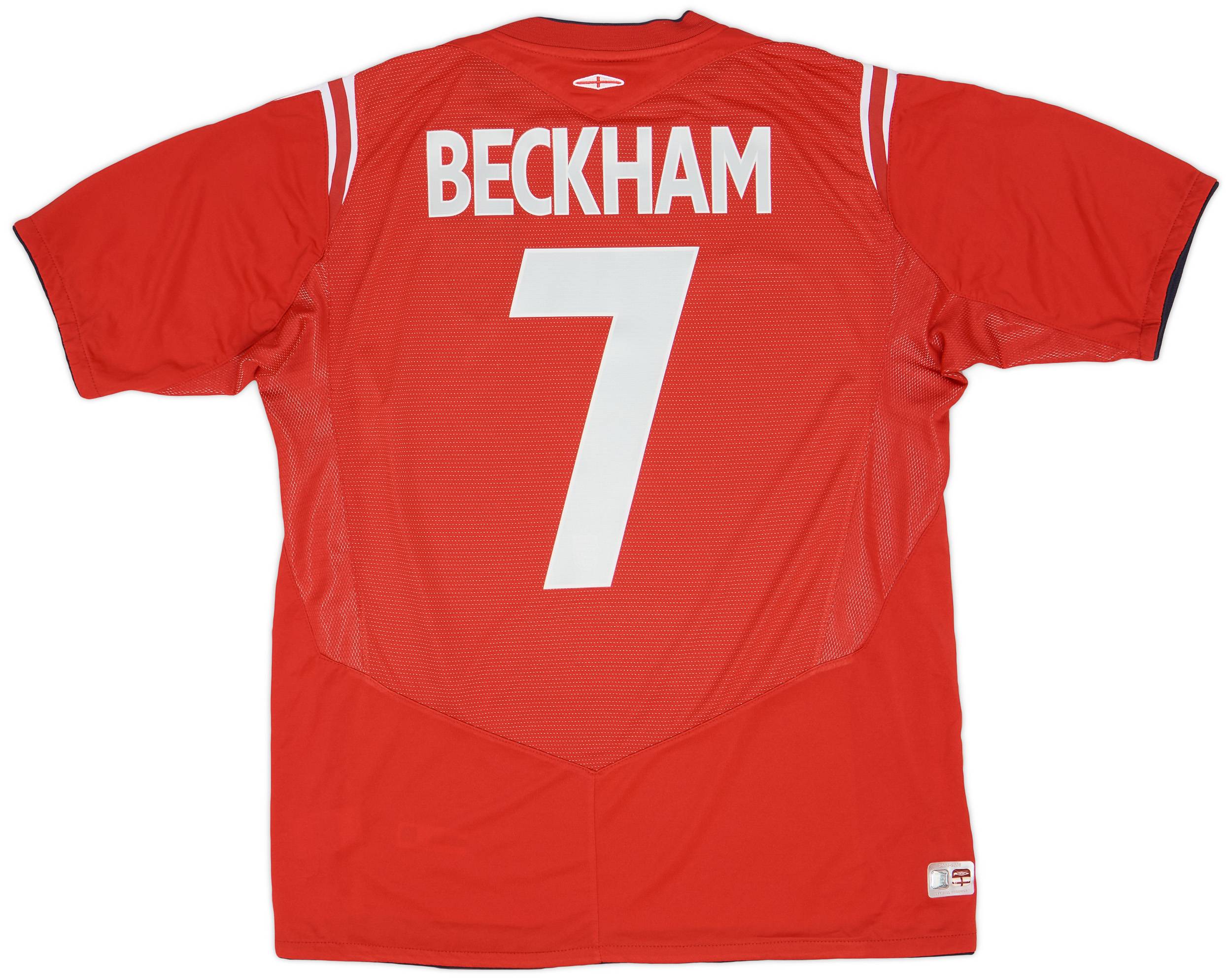 2004-06 England Away Shirt Beckham #7 - 6/10 - (L)