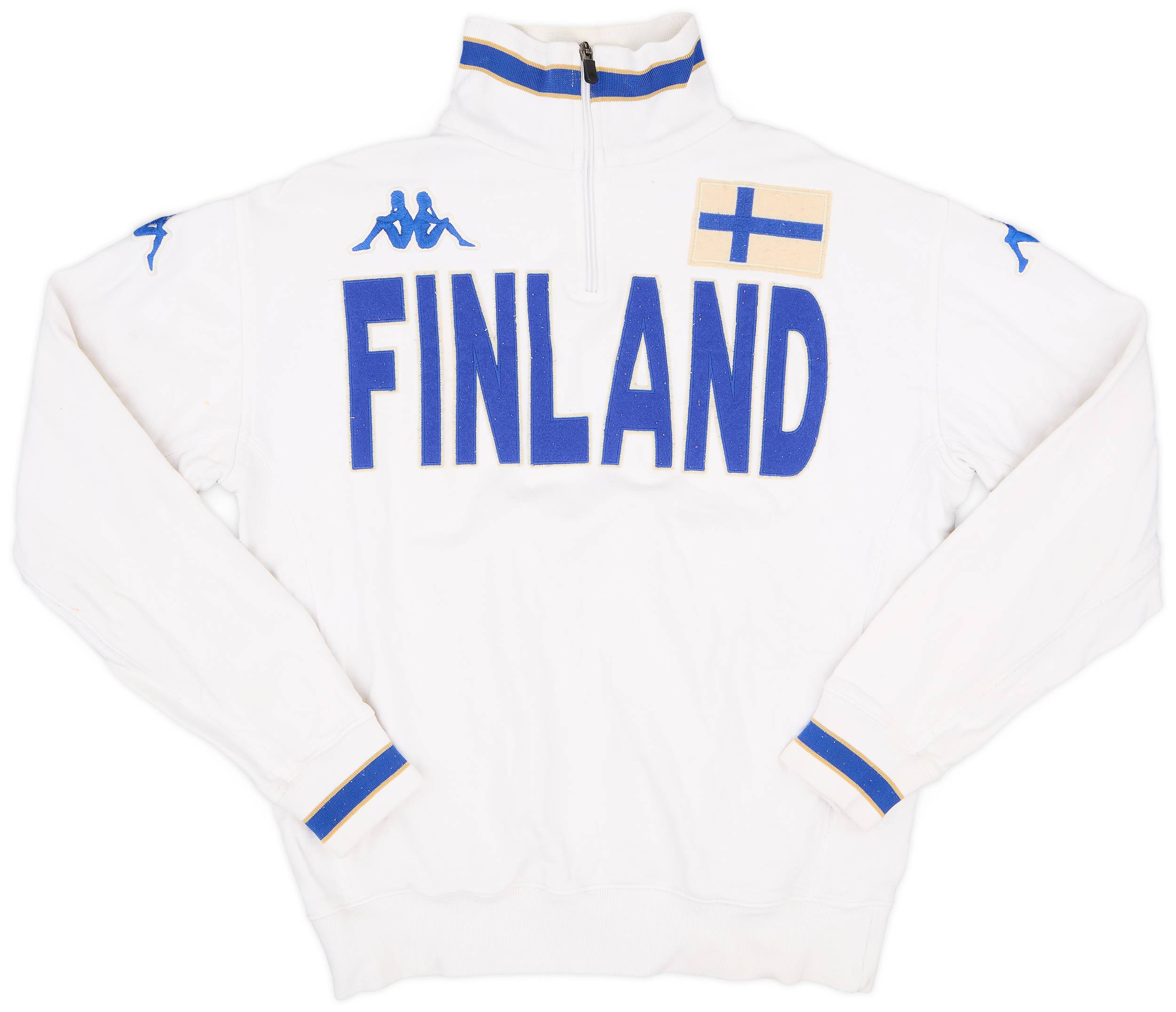 2009-10 Finland Kappa 1/4 Zip Training Top - 7/10 - (M)