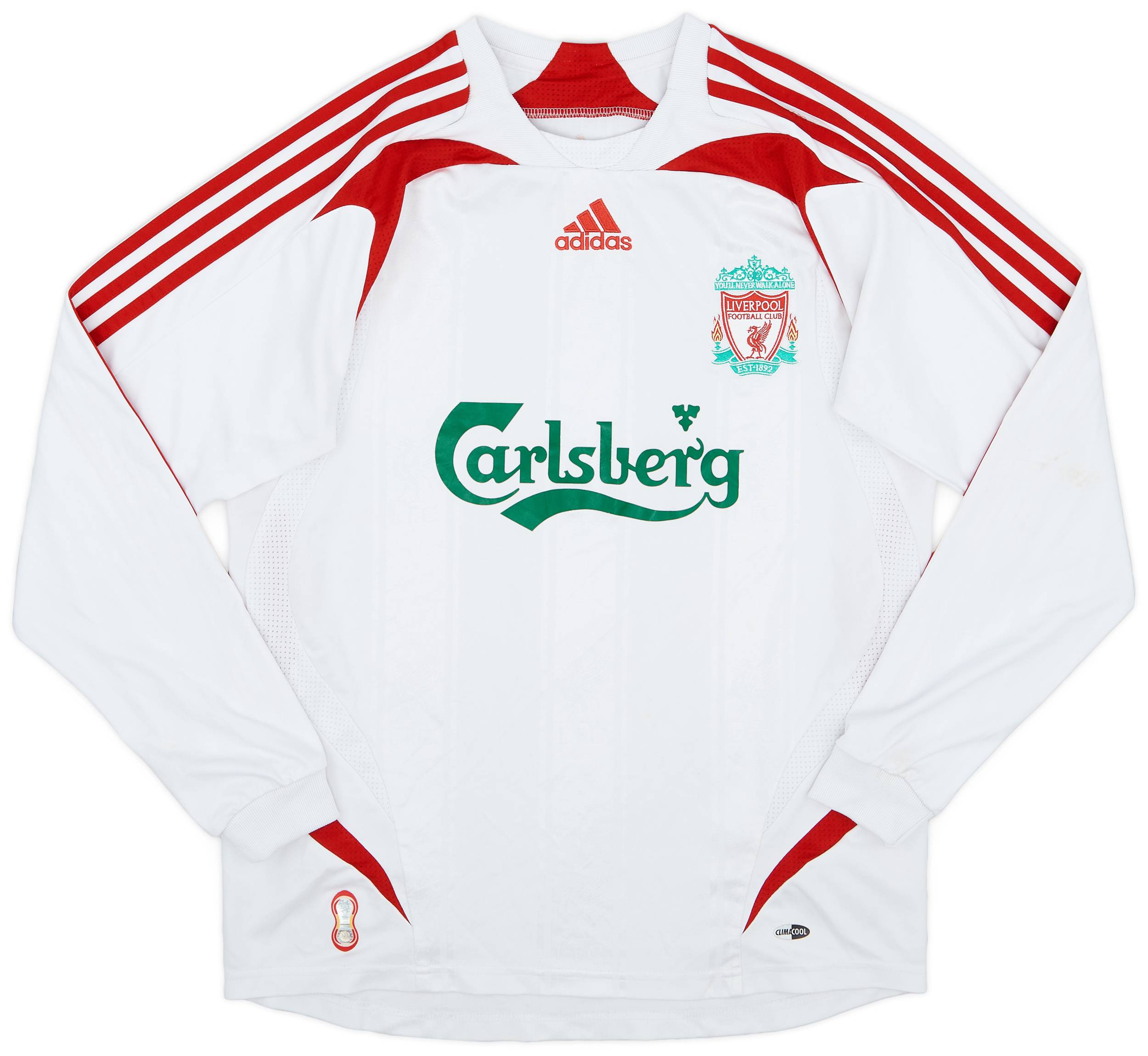即日発送 Shirt L/S Away Liverpool 2007-08 - (XL.Boys) - 8/10 トップス