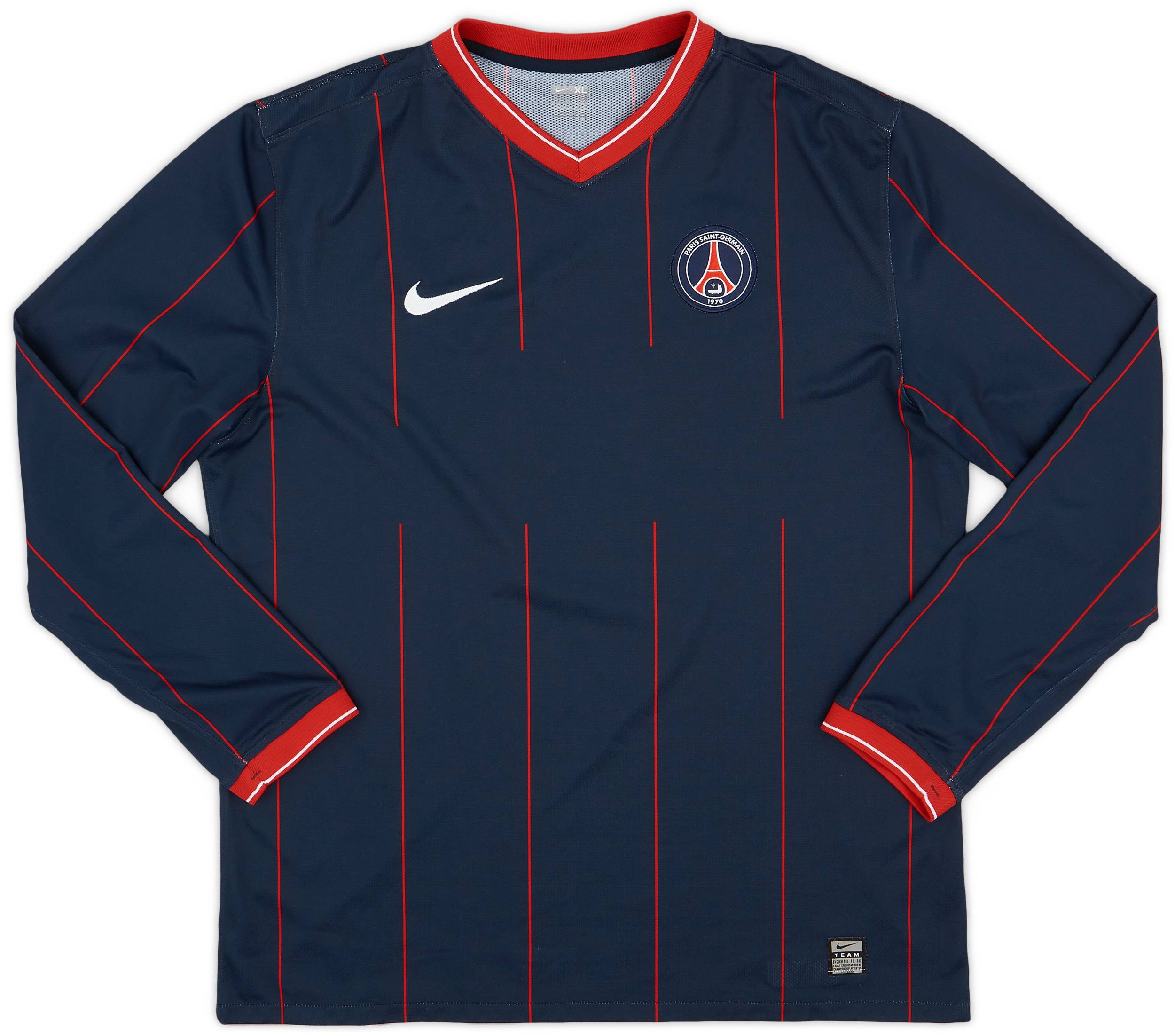 2009-10 Paris Saint-Germain Player Issue Home L/S Shirt - 9